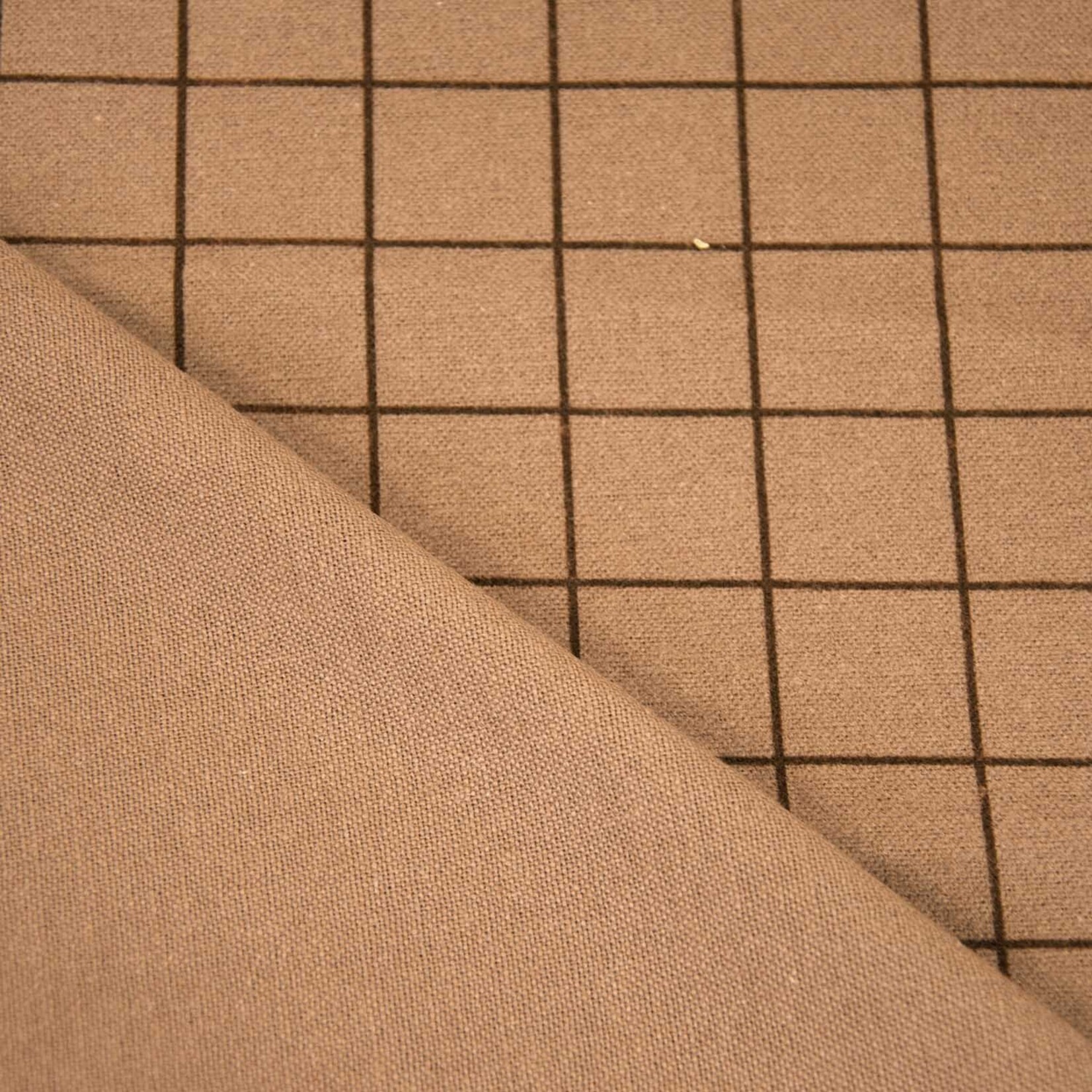 Katia Fabrics COUPON 1m - Katoen Flanel Sand Square