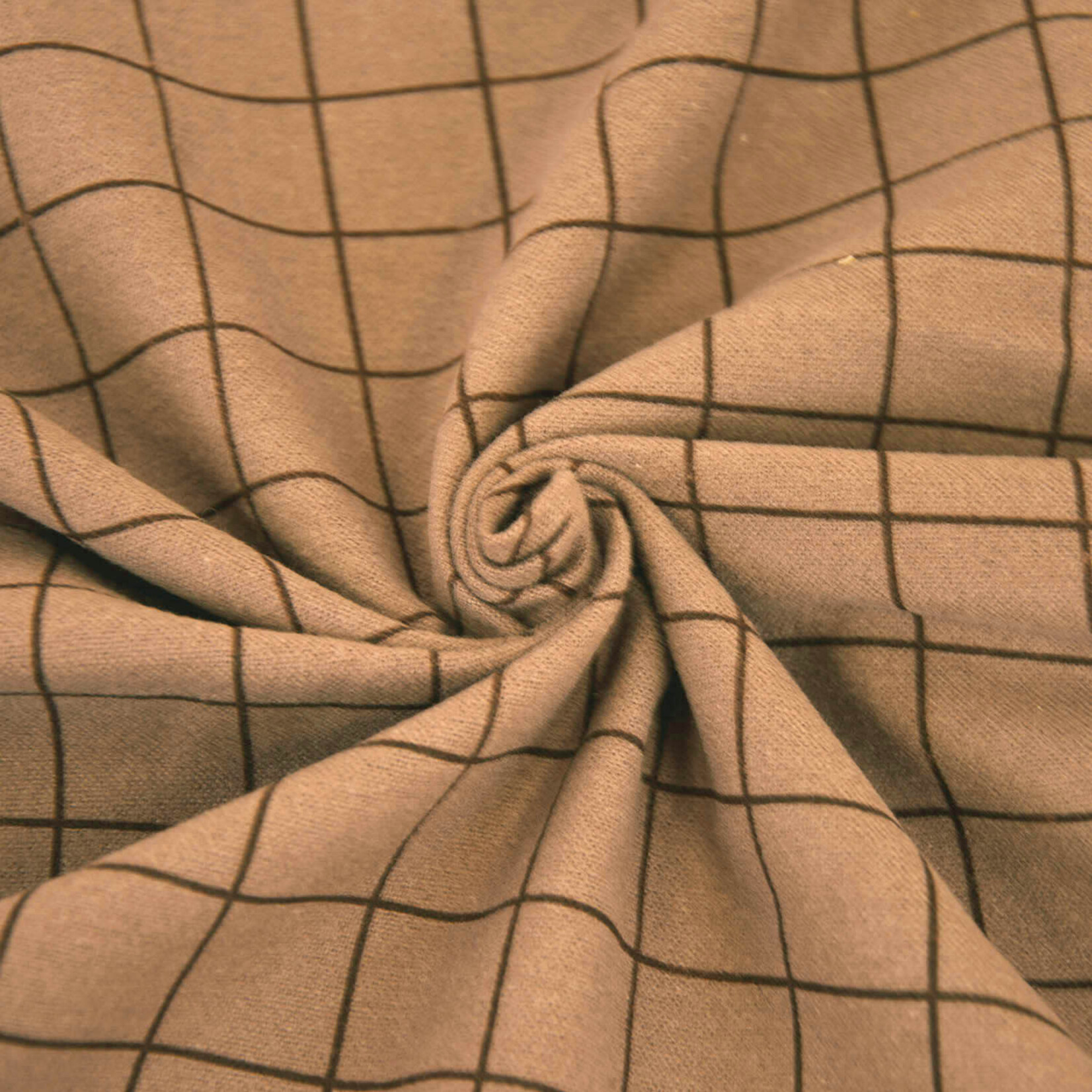 Katia Fabrics COUPON 1m - Katoen Flanel Sand Square
