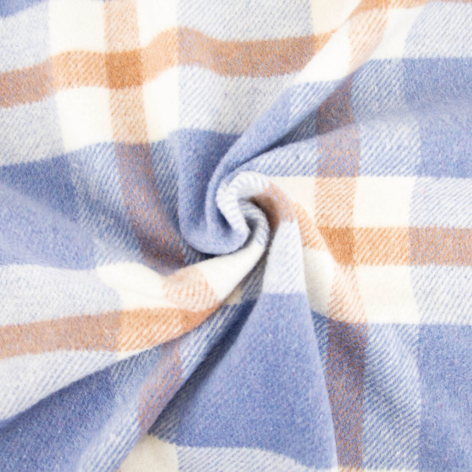 Katia Fabrics Mantelstof Flanel Ruit Lavendel/Roest