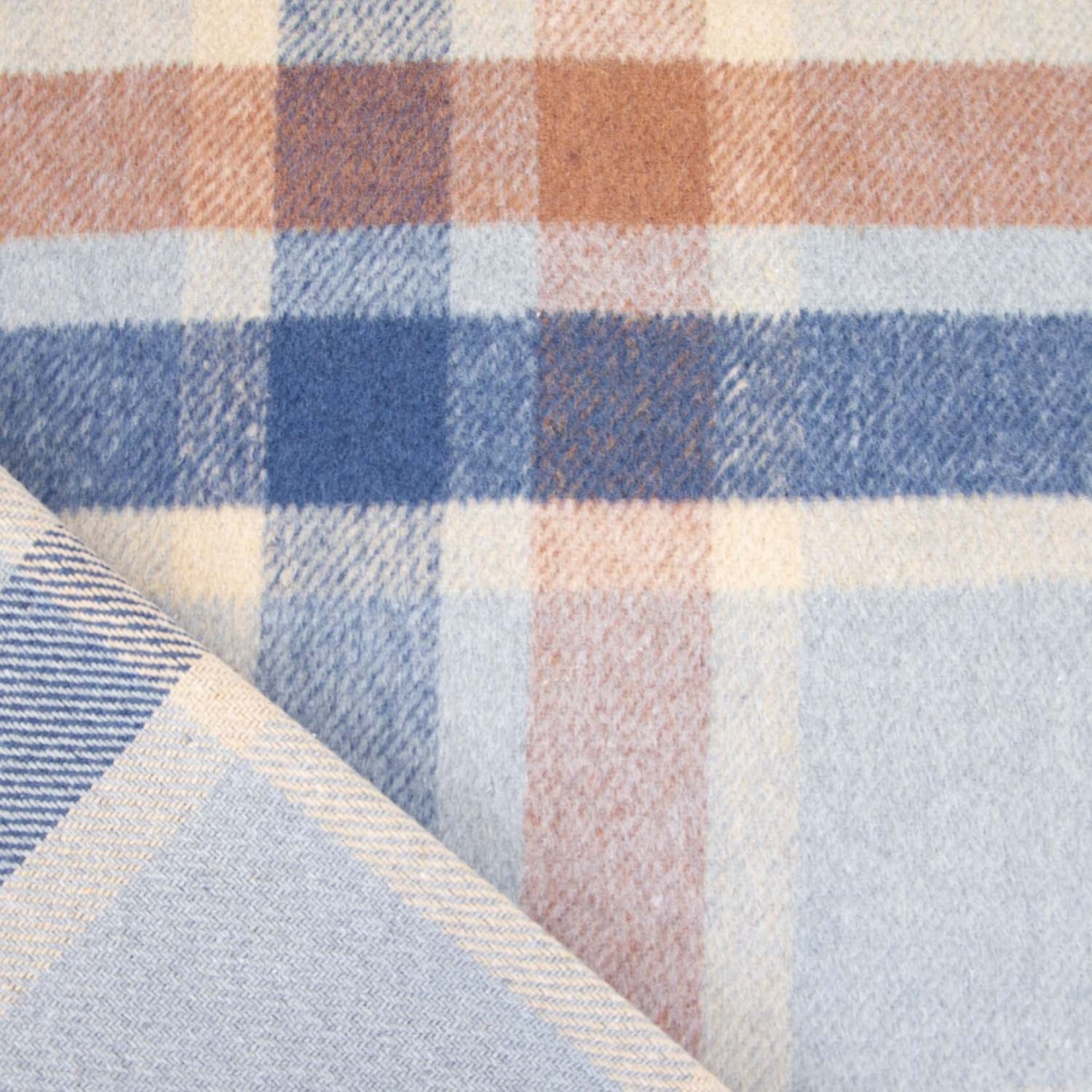 Katia Fabrics Mantelstof Flanel Ruit Lavendel/Roest