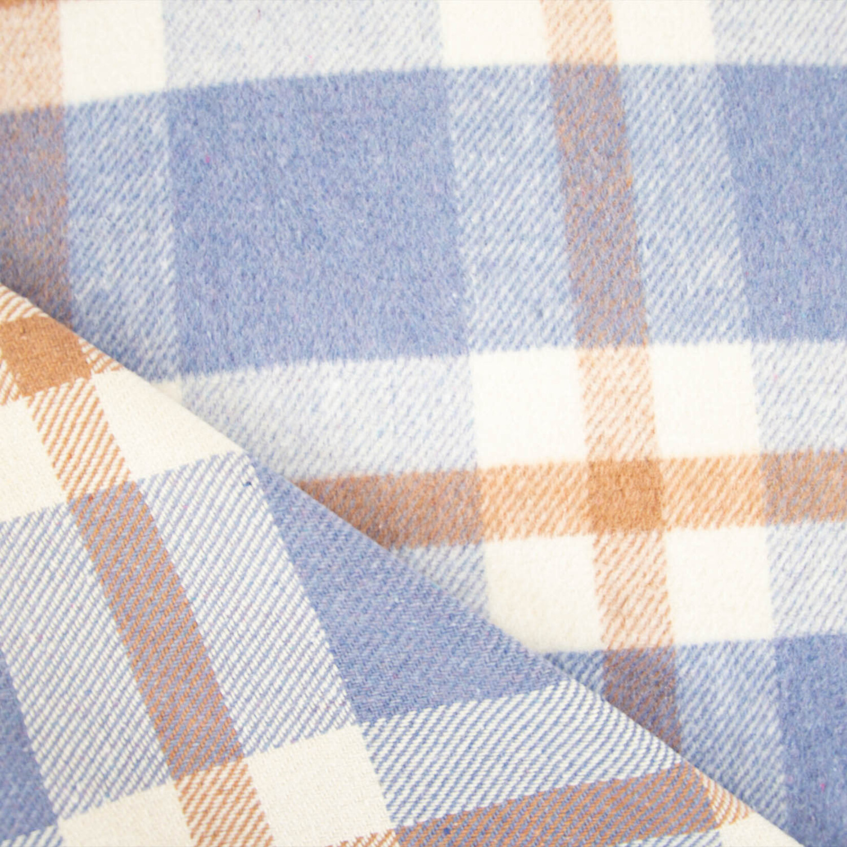 Katia Fabrics Mantelstof Flanel Ruit Lavendel/Roest