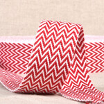 Tassenband Chevron Rood