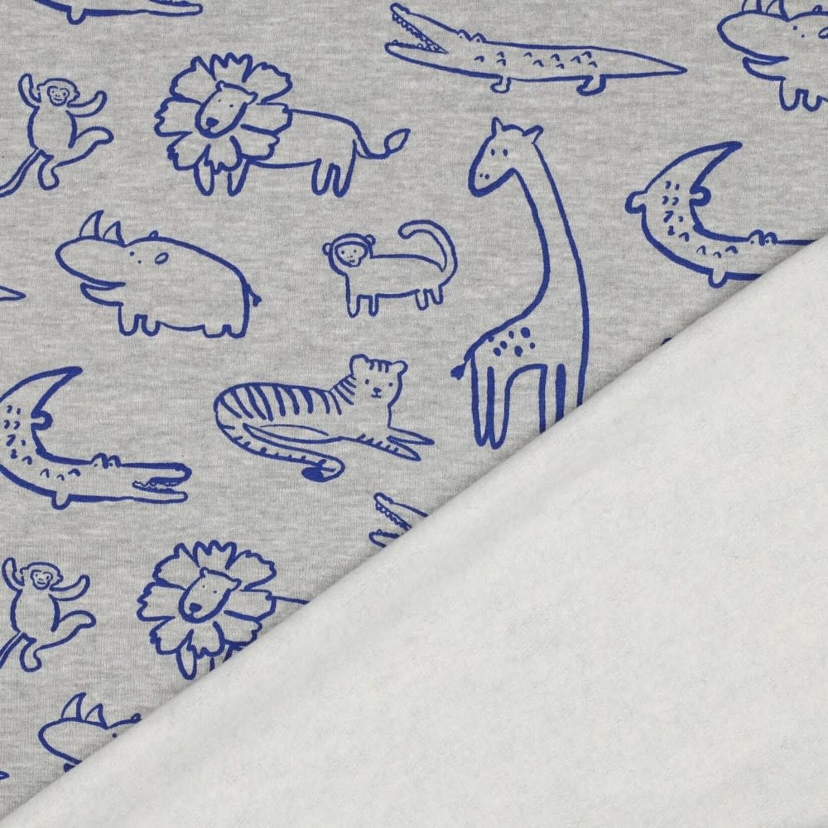 COUPON 1m60 - Sweater Safari Animals