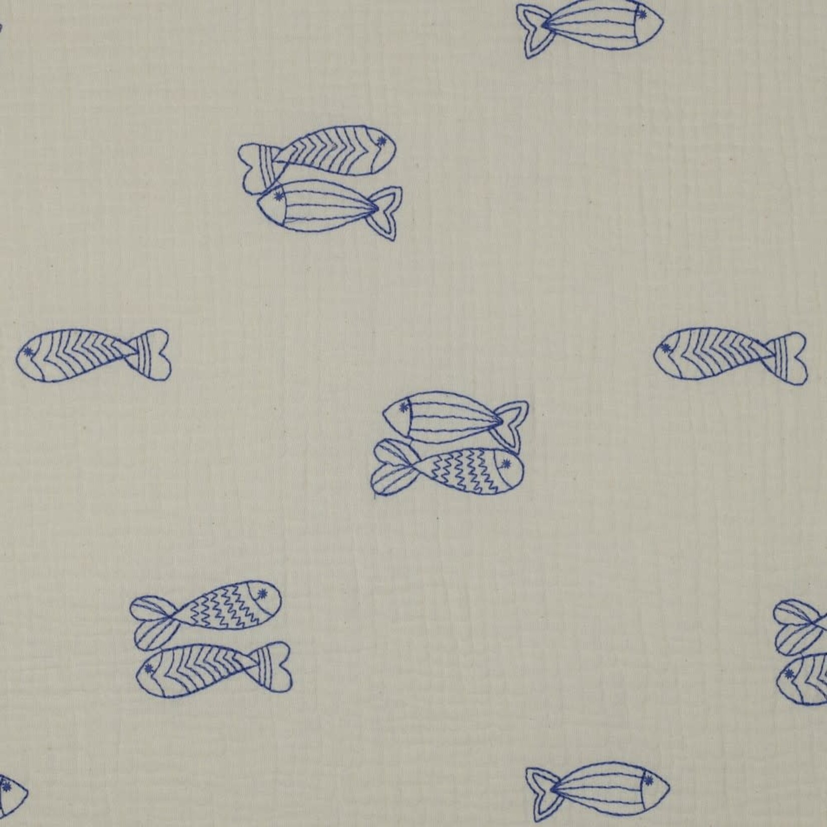 Tetra/Double Gauze Embroidery Fish