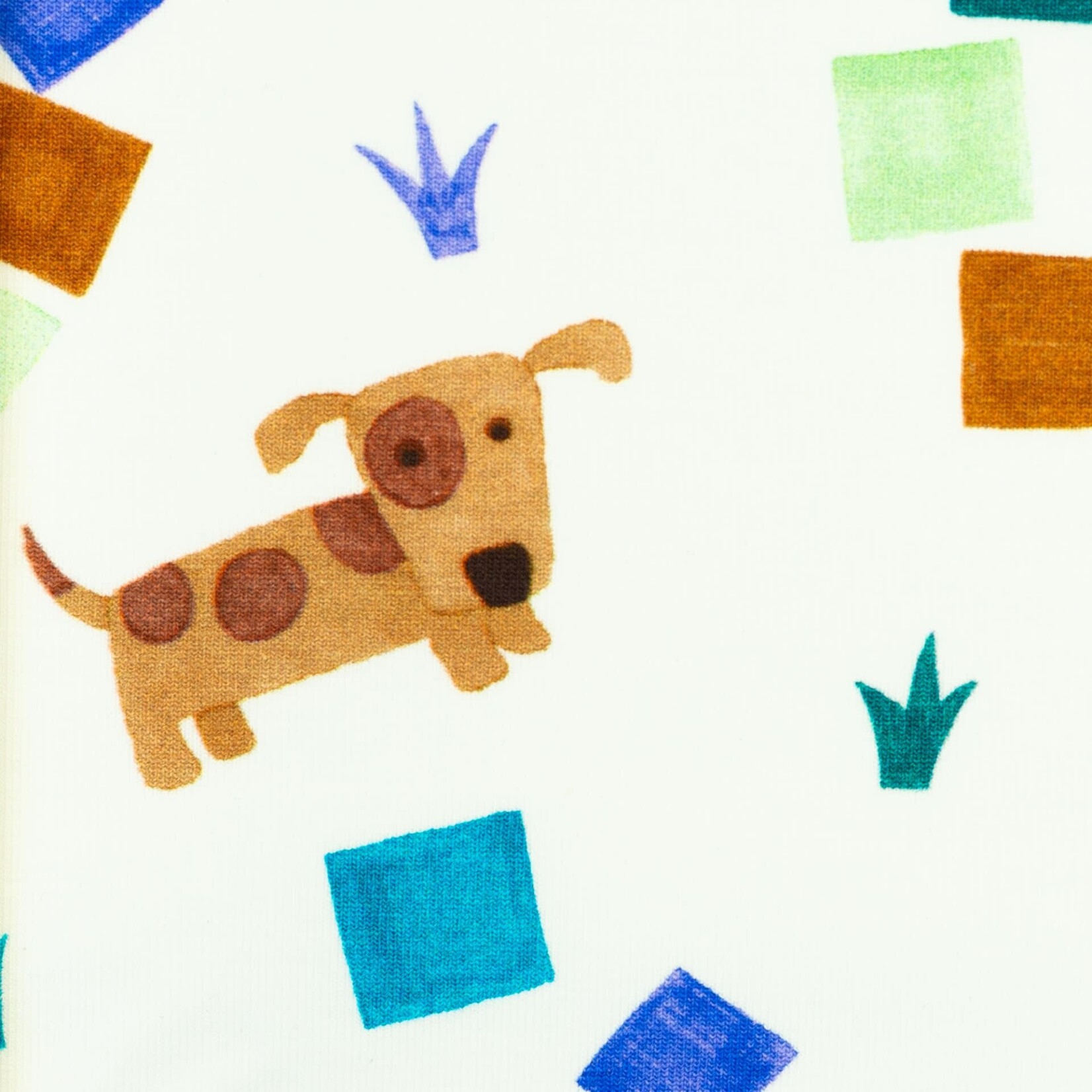 COUPON 75cm - Tricot Square Dogs