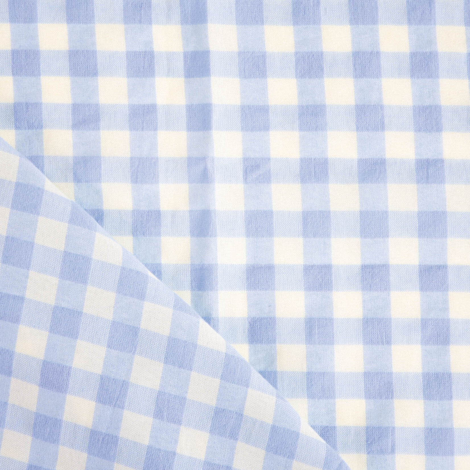Katia Fabrics Vichy Gingham Blauw/Geel