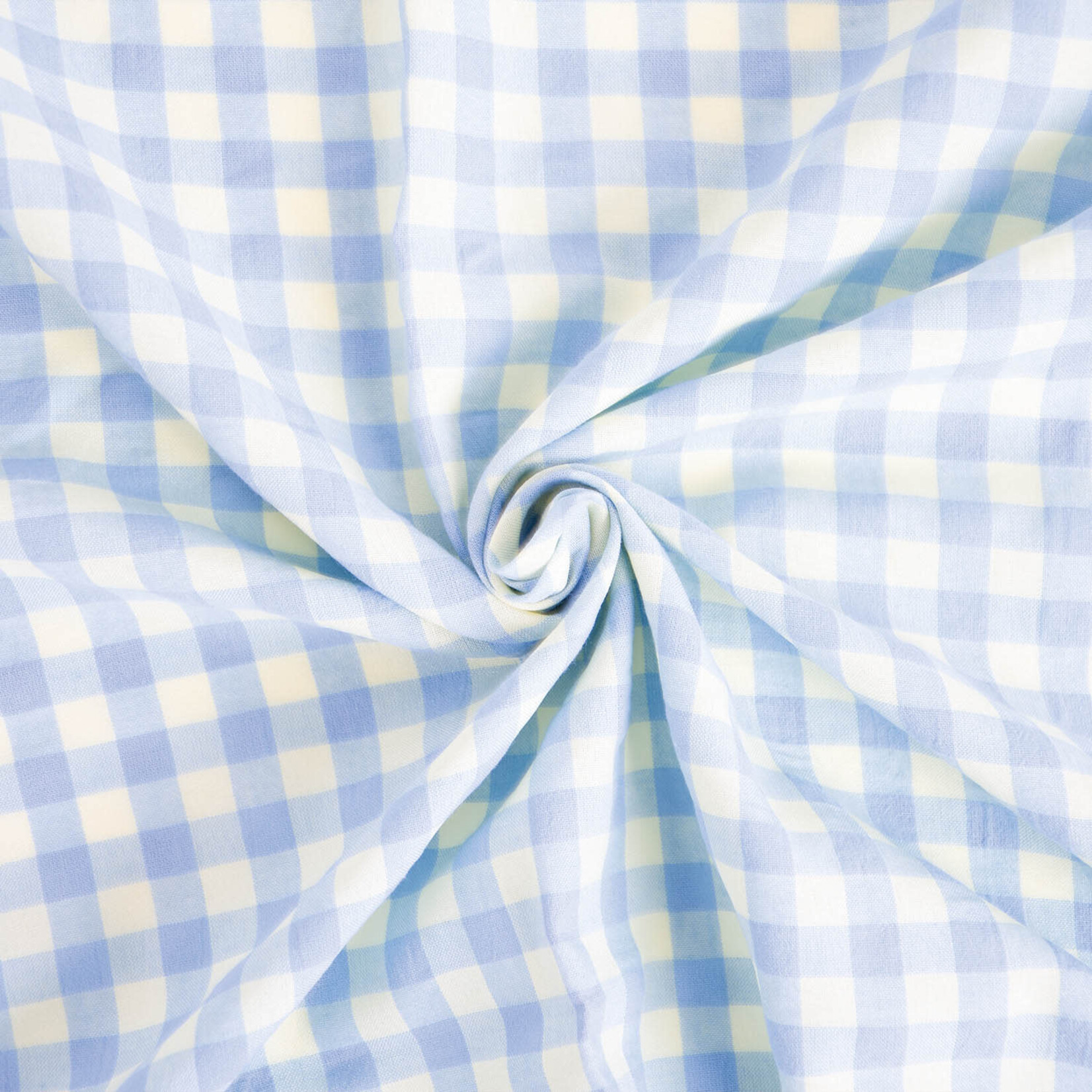 Katia Fabrics Vichy Gingham Blauw/Geel