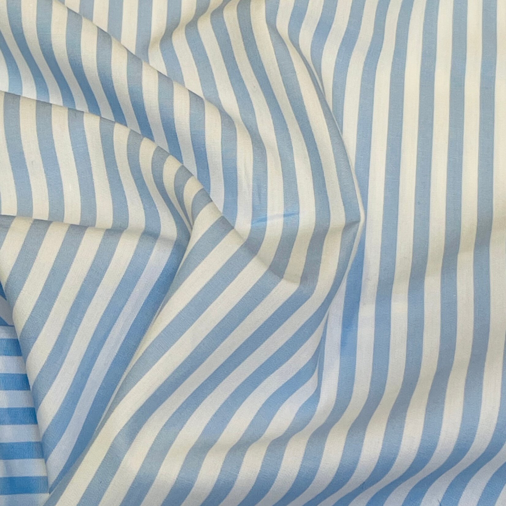 Comme ça Katoen Streepje Blauw/Wit - Comme ça