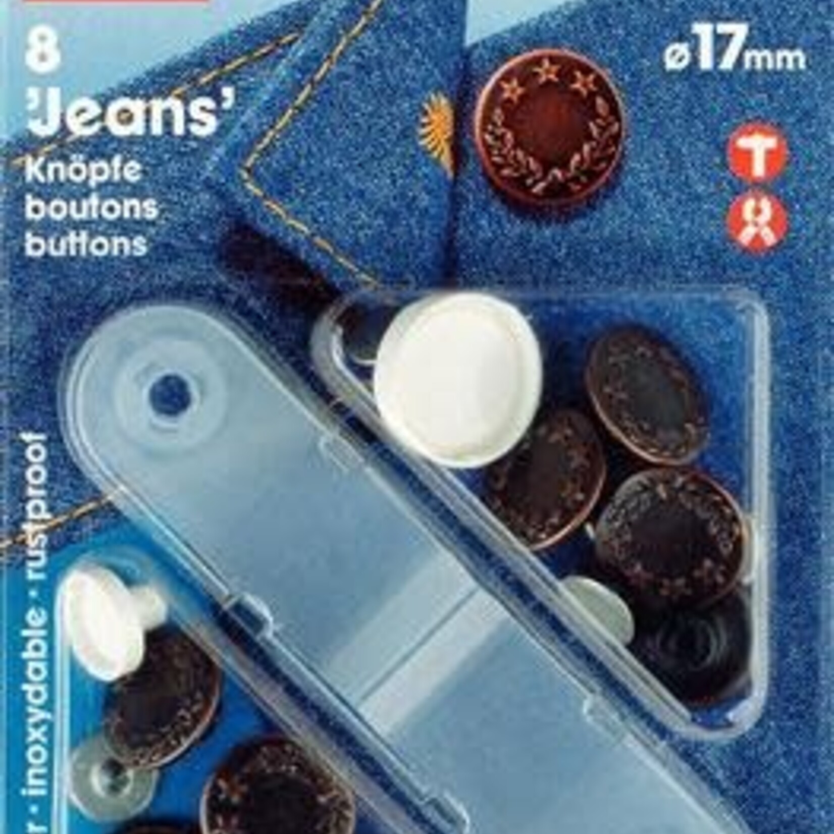 Prym Drukknopen Jeans Oudbrons 17mm