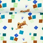 COUPON 1m - Tricot Square Dogs