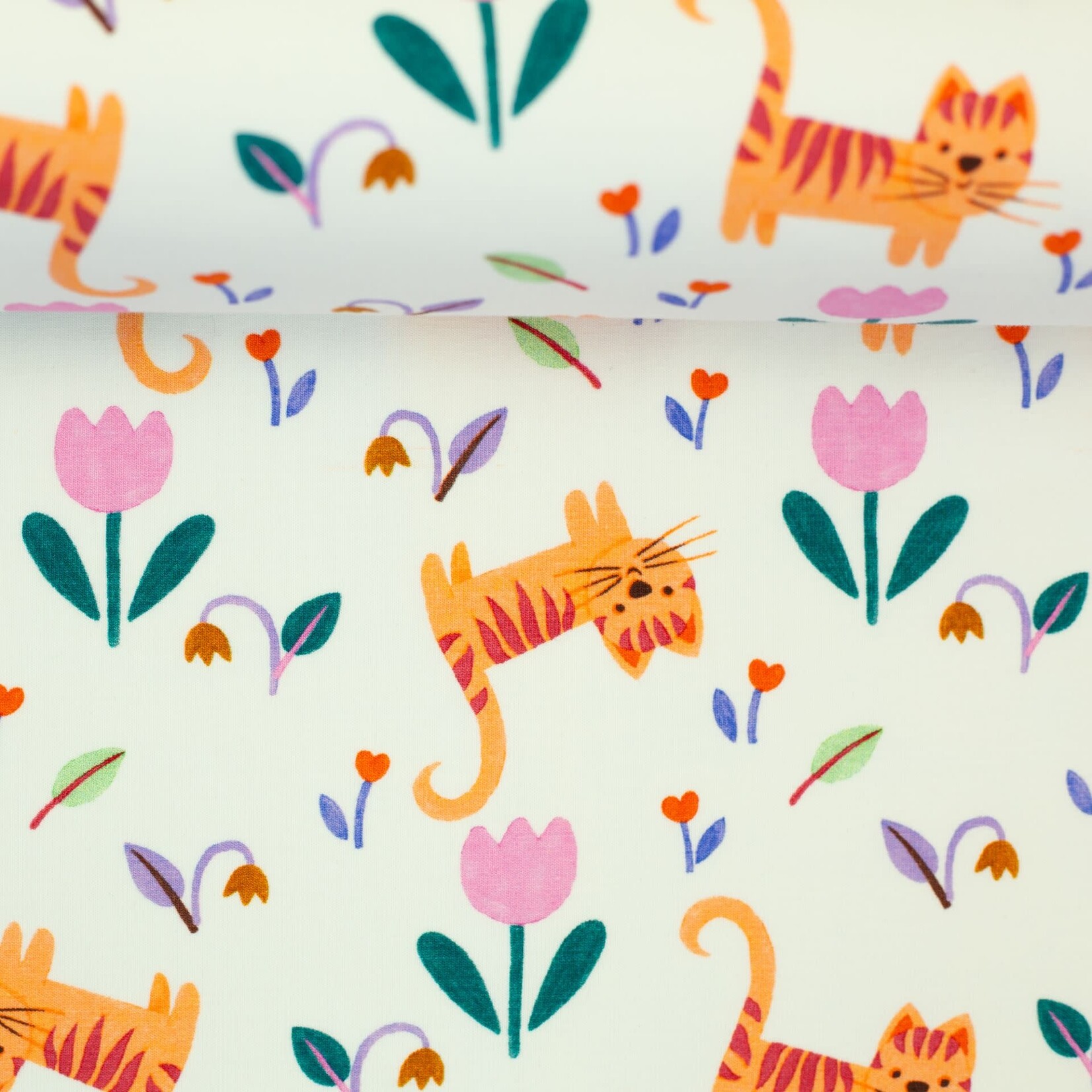 COUPON 1m - Tricot Spring Cats