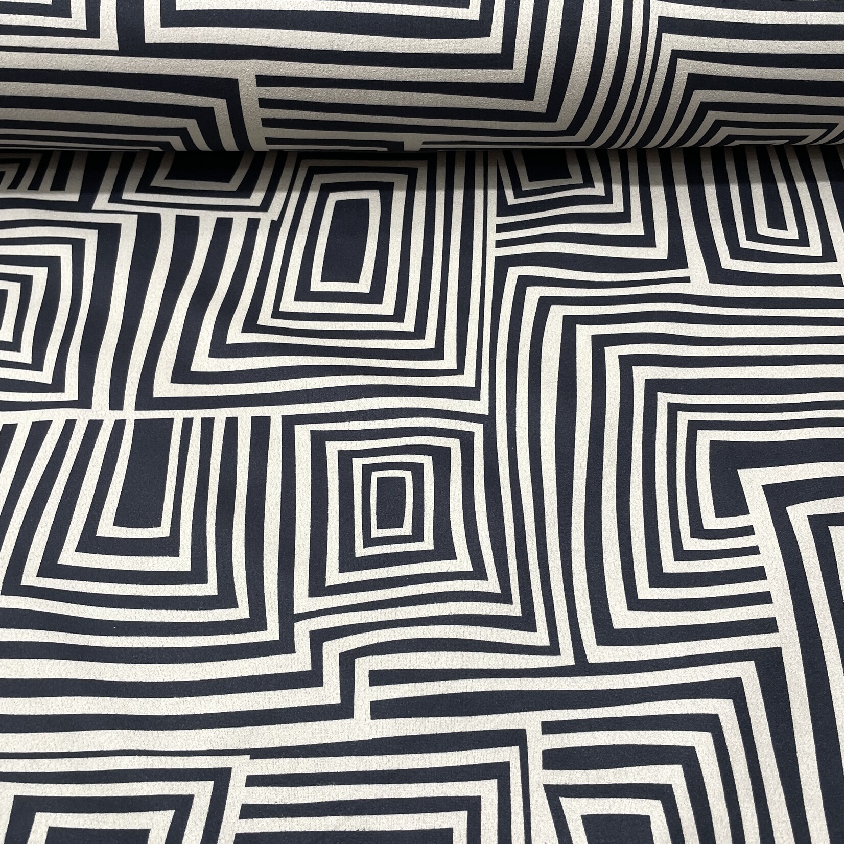 Scuba Suede Stretch Graphic Print