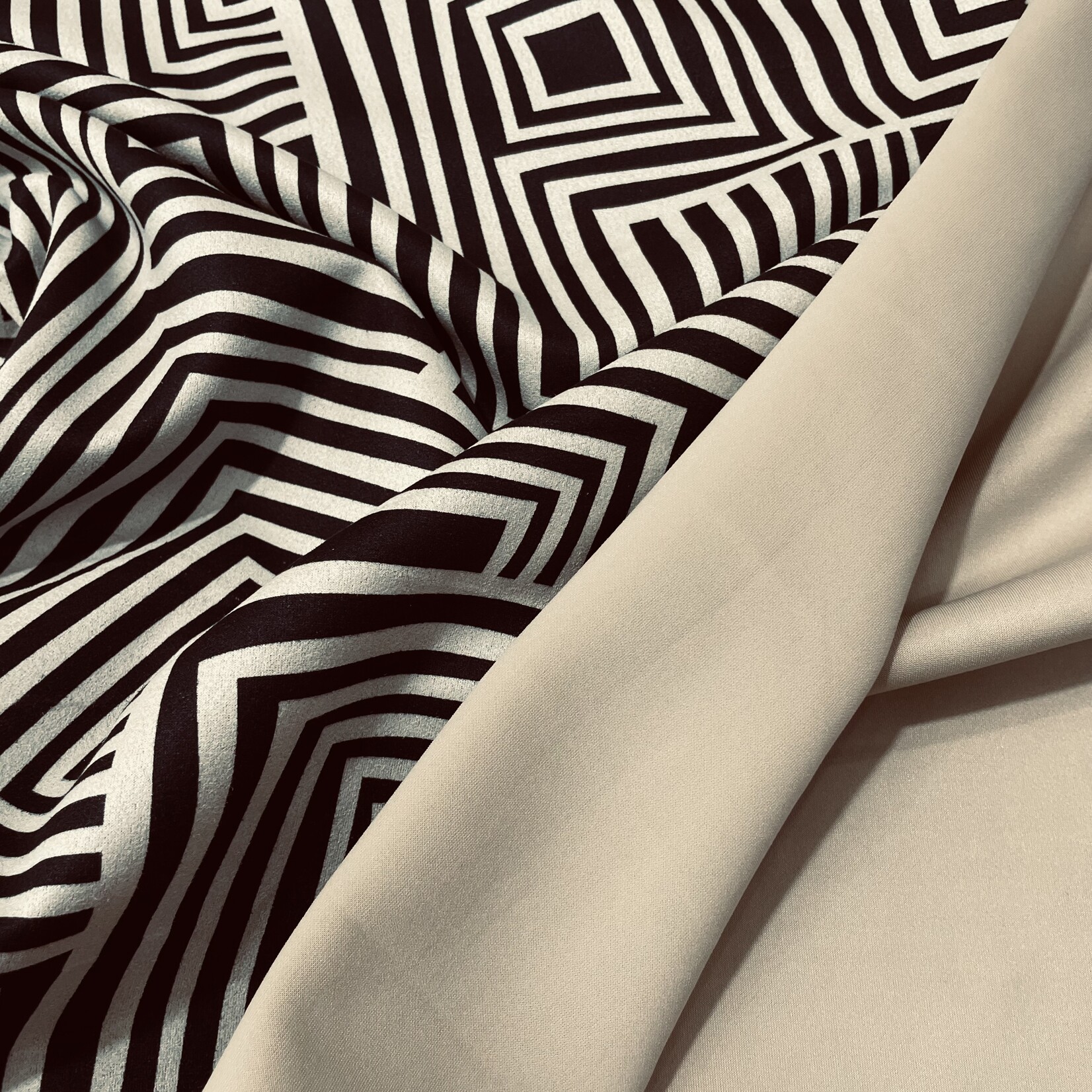 Scuba Suede Stretch Graphic Print