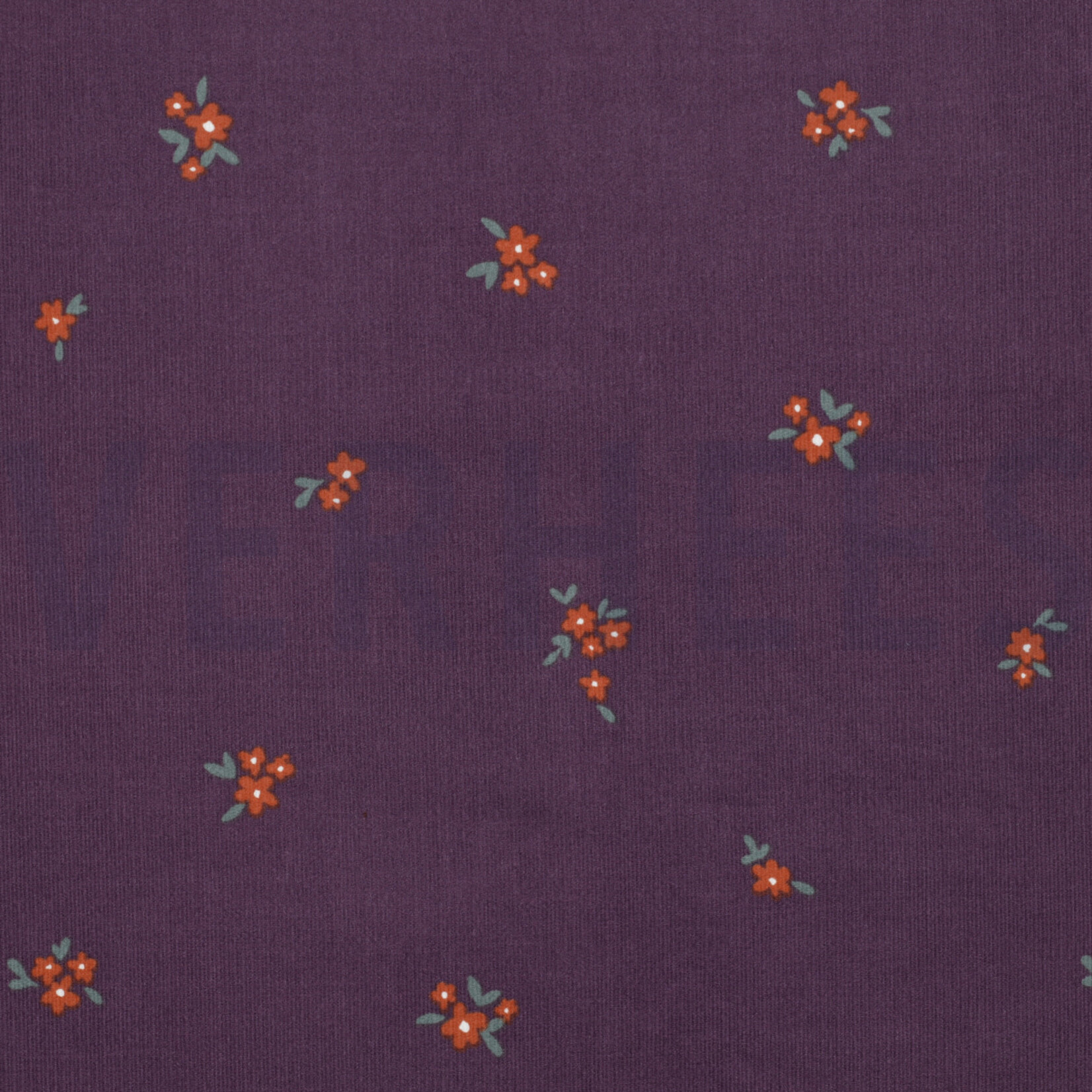 Ribfluweel Fijne Rib Flowers