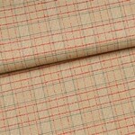 Editex Stretch Ruit Beige/Rood