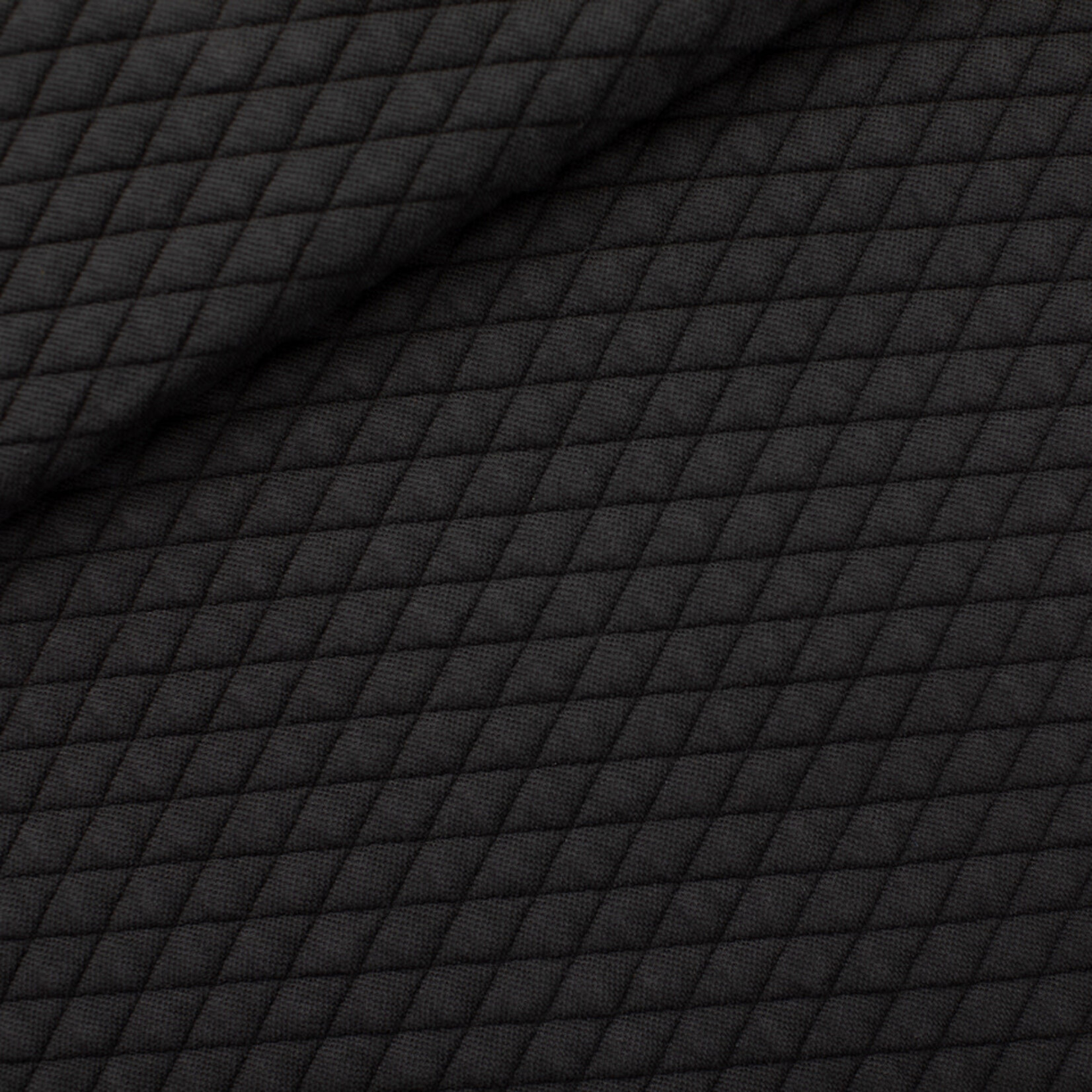 See You at Six COUPON 50cm  - Matelassé Piqué Tricot Zwart - See You at Six
