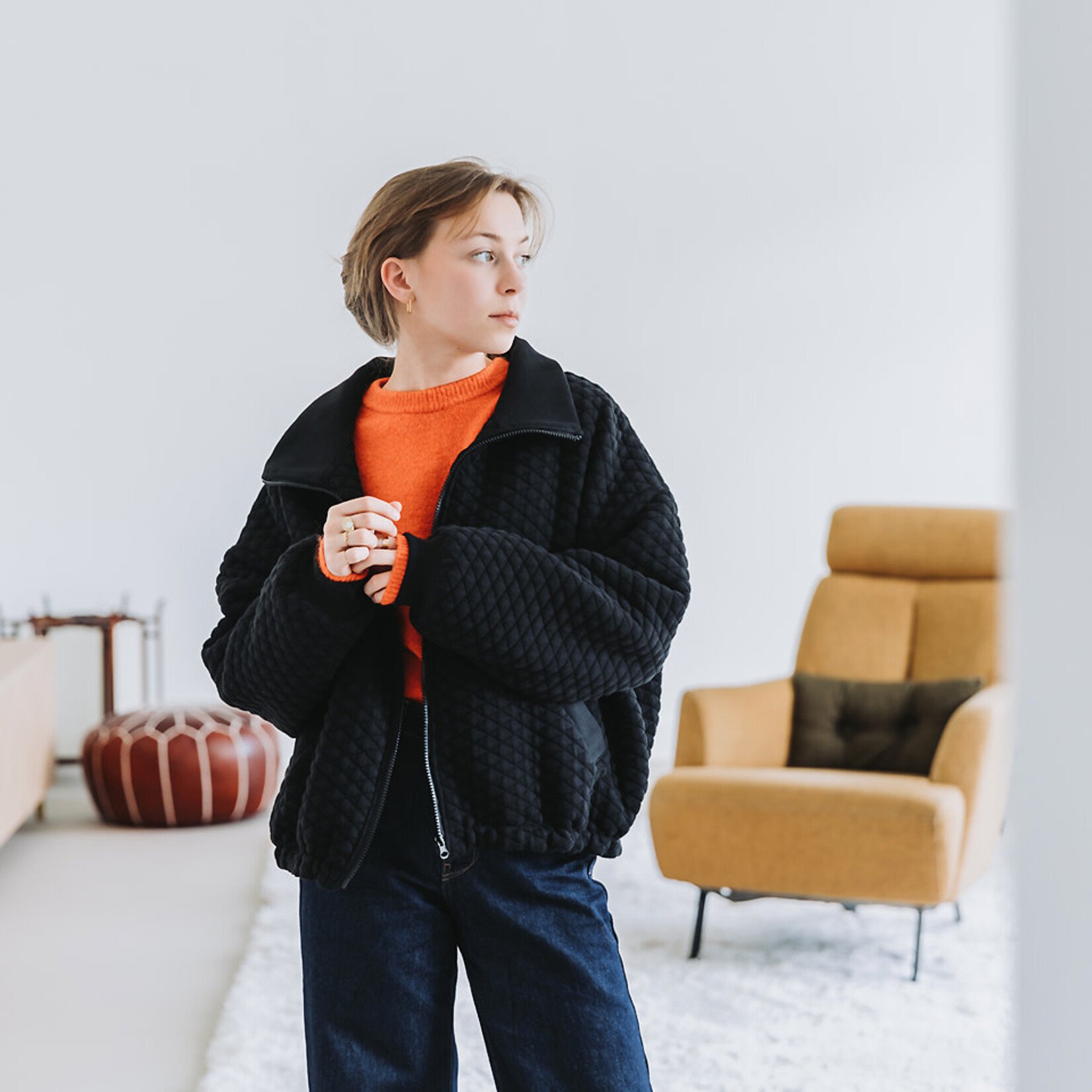 See You at Six Matelassé Piqué Tricot Zwart - See You at Six