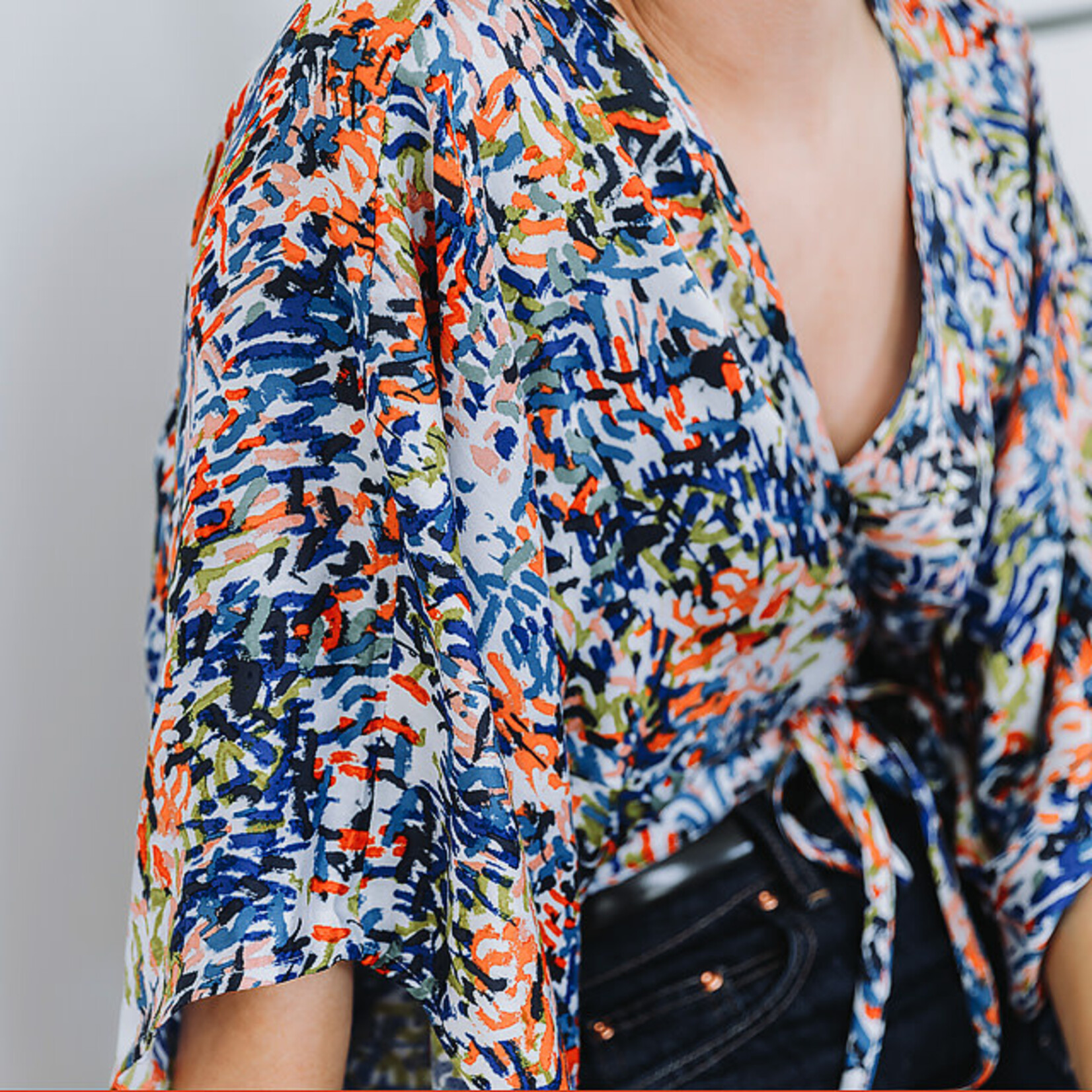 See You at Six Viscose Rayon Satijn Paint Fun - See You at Six