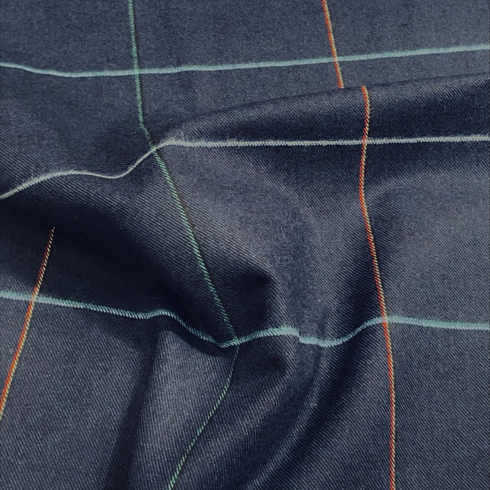 Flanel Ruit Donkerblauw