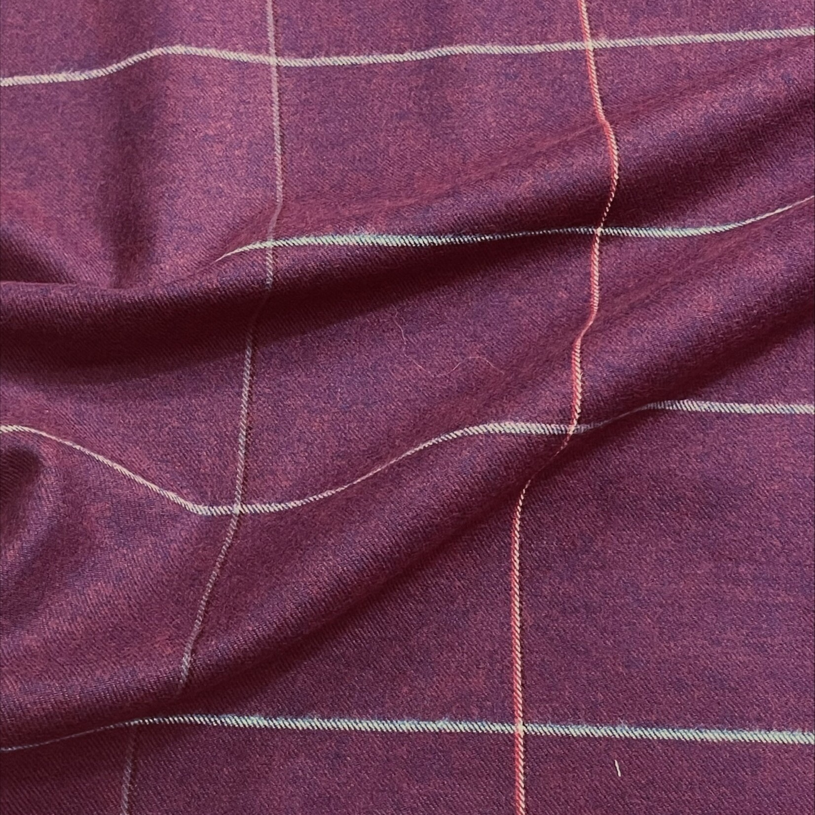 Flanel Ruit Bordeaux