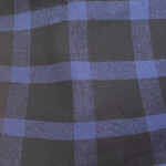 COUPON 1m05-Flanel Maverick Blauw/Zwart