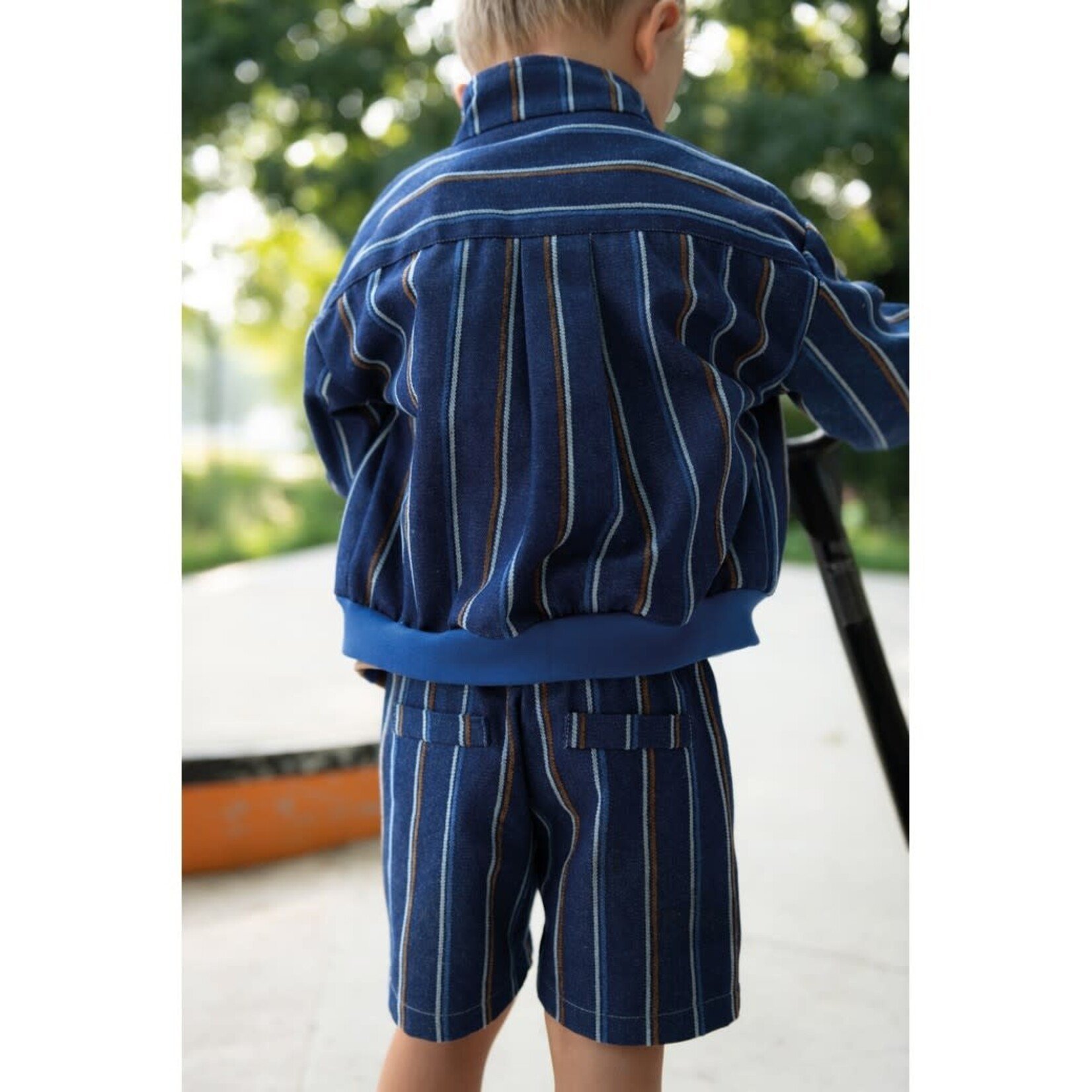 Jeans Streep Donkerblauw