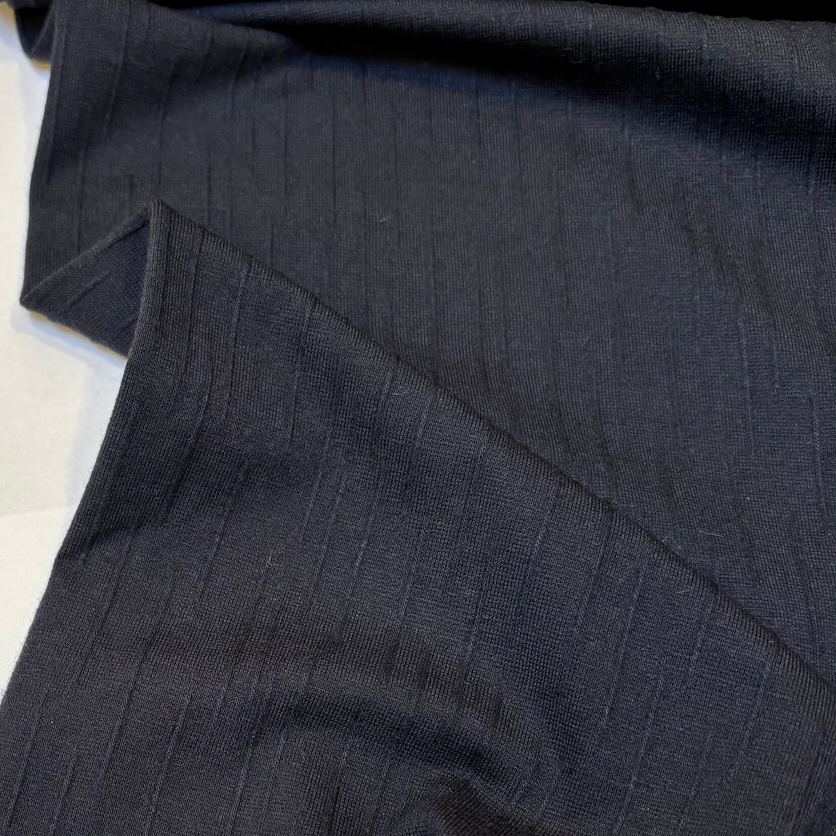 Comme ça COUPON 50cm - Tricot Donkerblauw Streepje - Comme ça