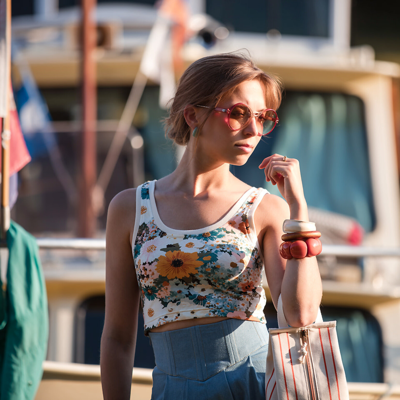 See You at Six COUPON 25cm  - French Terry Flower Painting - See You at Six