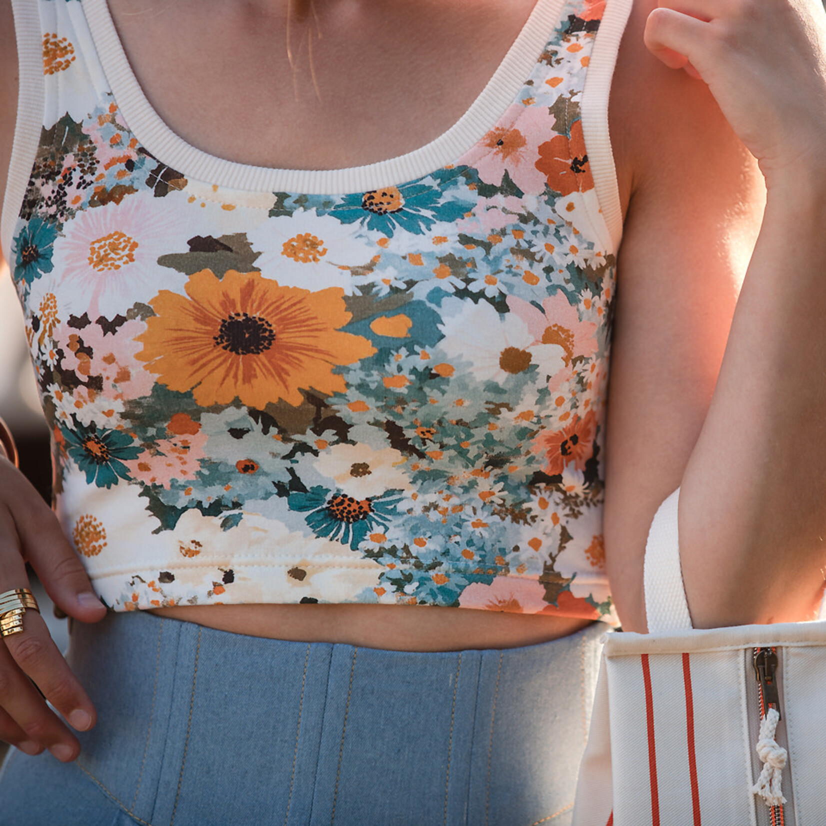 See You at Six COUPON 25cm  - French Terry Flower Painting - See You at Six