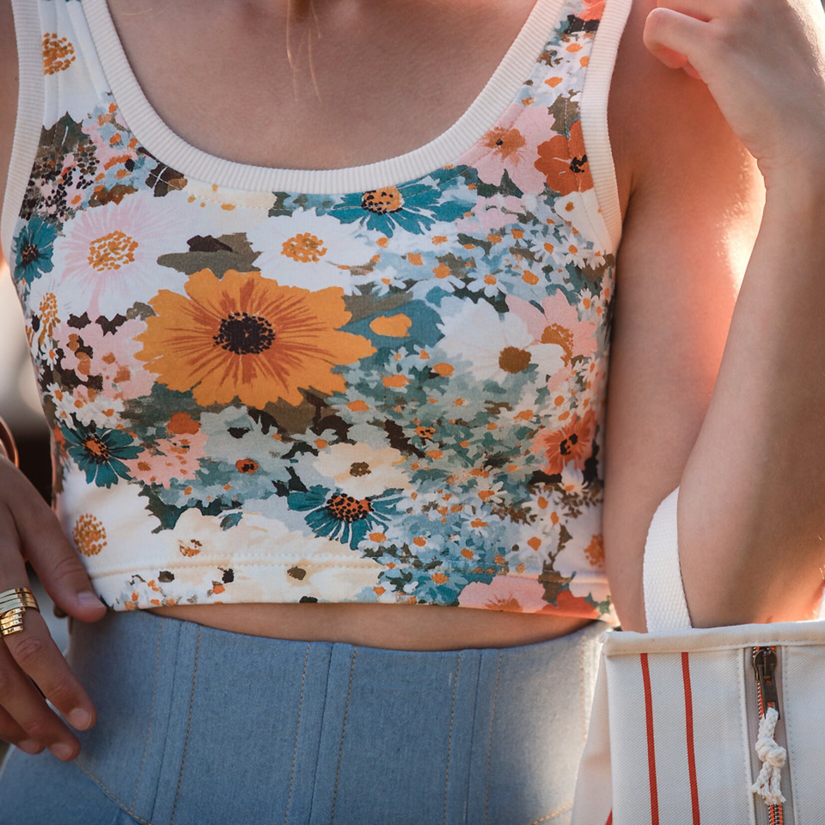 See You at Six French Terry Flower Painting - See You at Six