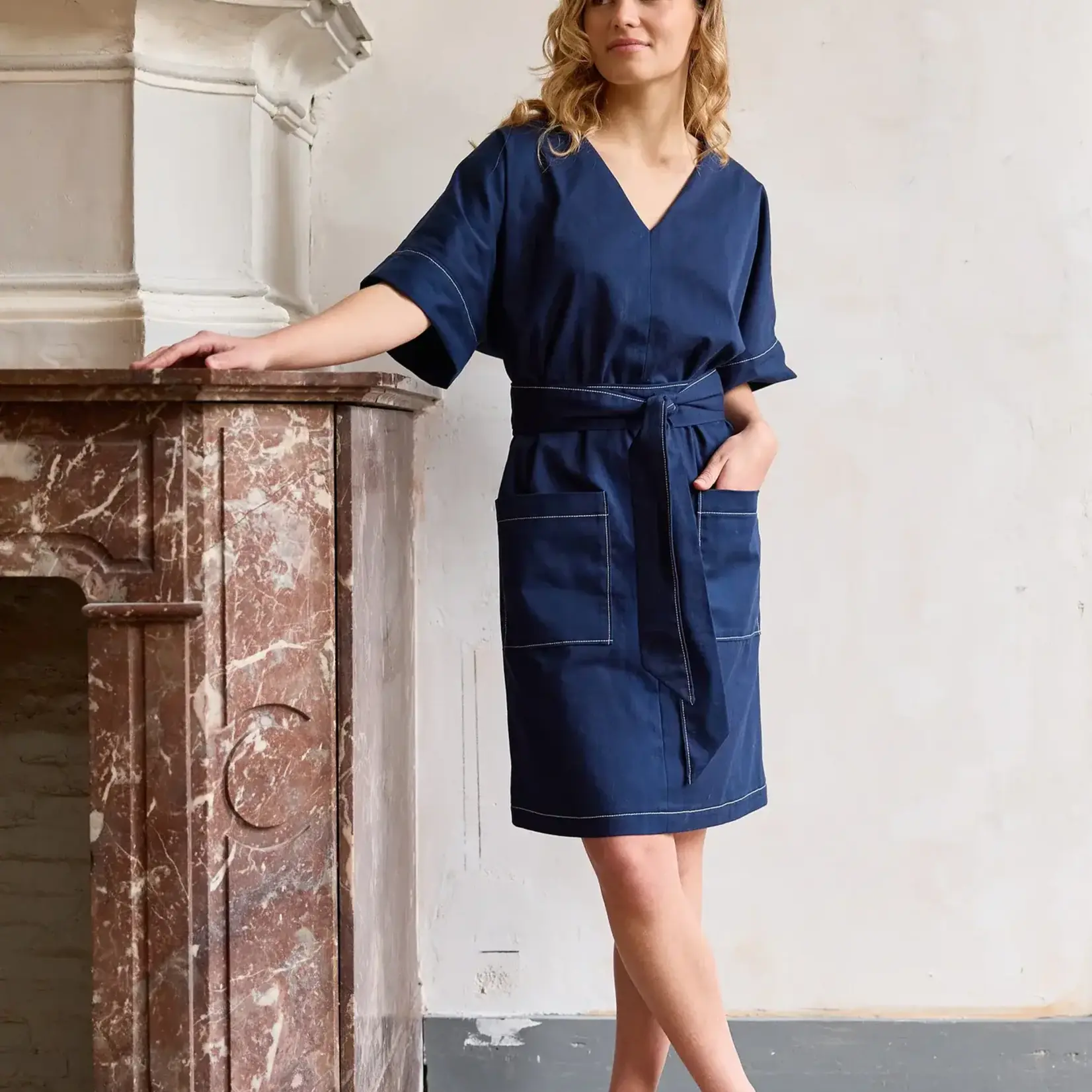 Atelier Jupe Denim Blauw bio Twill-Katoen - Atelier Jupe