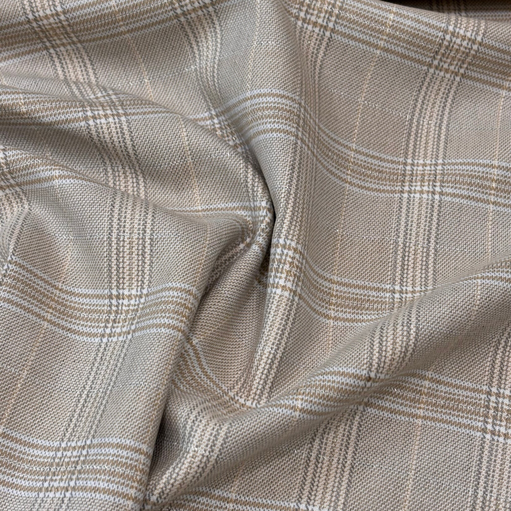 Comme ça COUPON 40cm-Stretch Ruit Beige/Gold - Comme ça