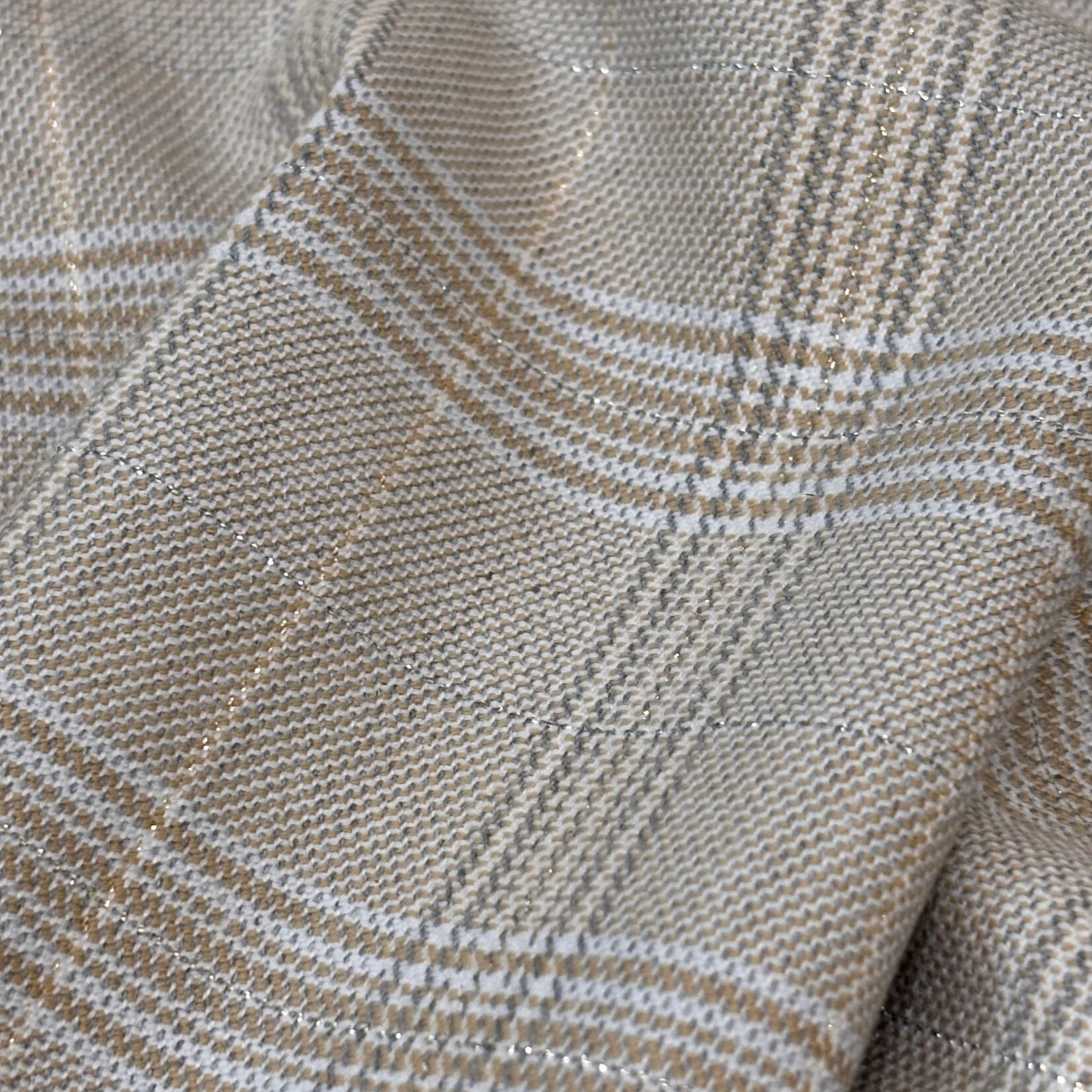 Comme ça COUPON 40cm-Stretch Ruit Beige/Gold - Comme ça