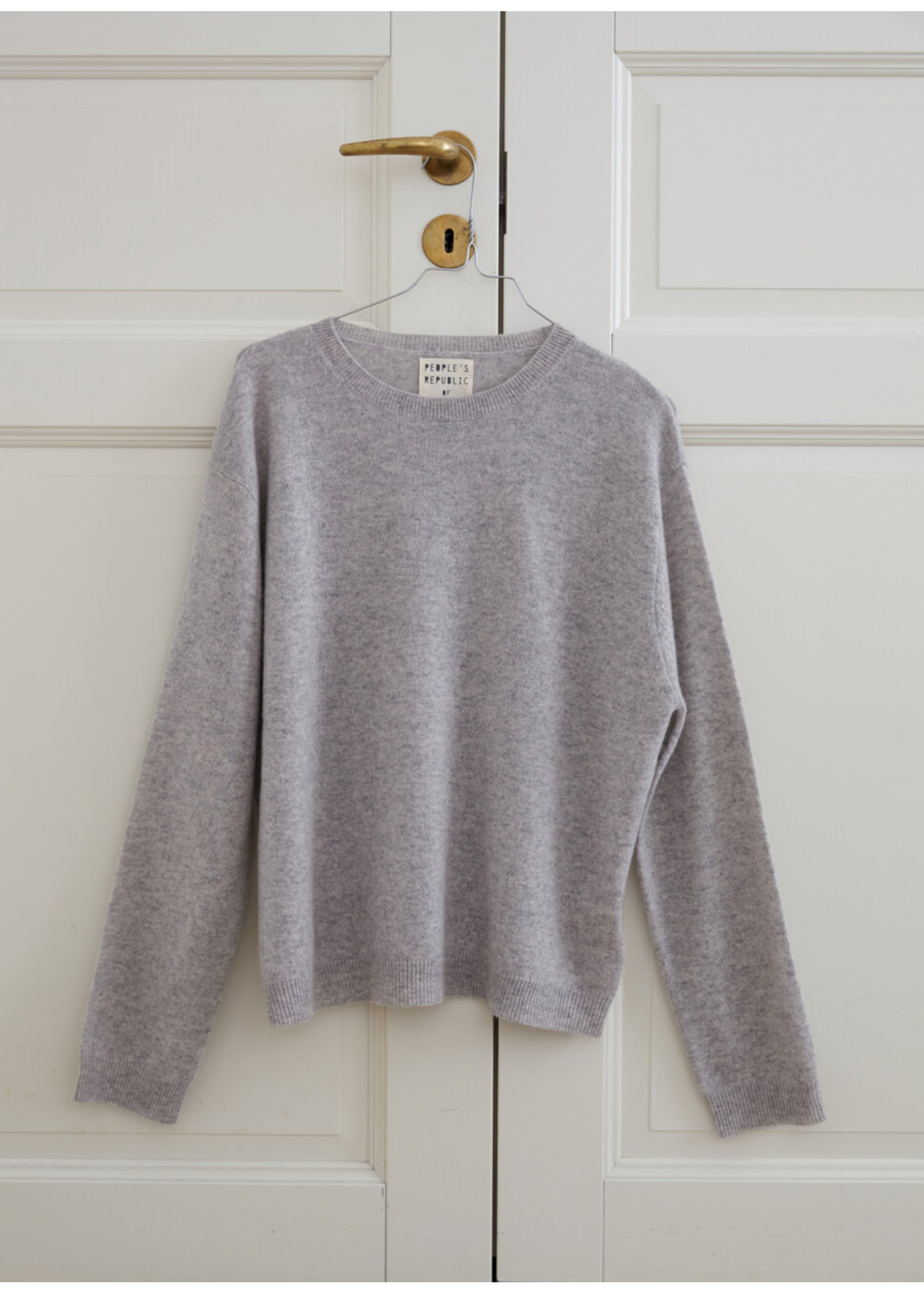 People's Republic of Cashmere Women's Boxy O-Neck Ash Grey