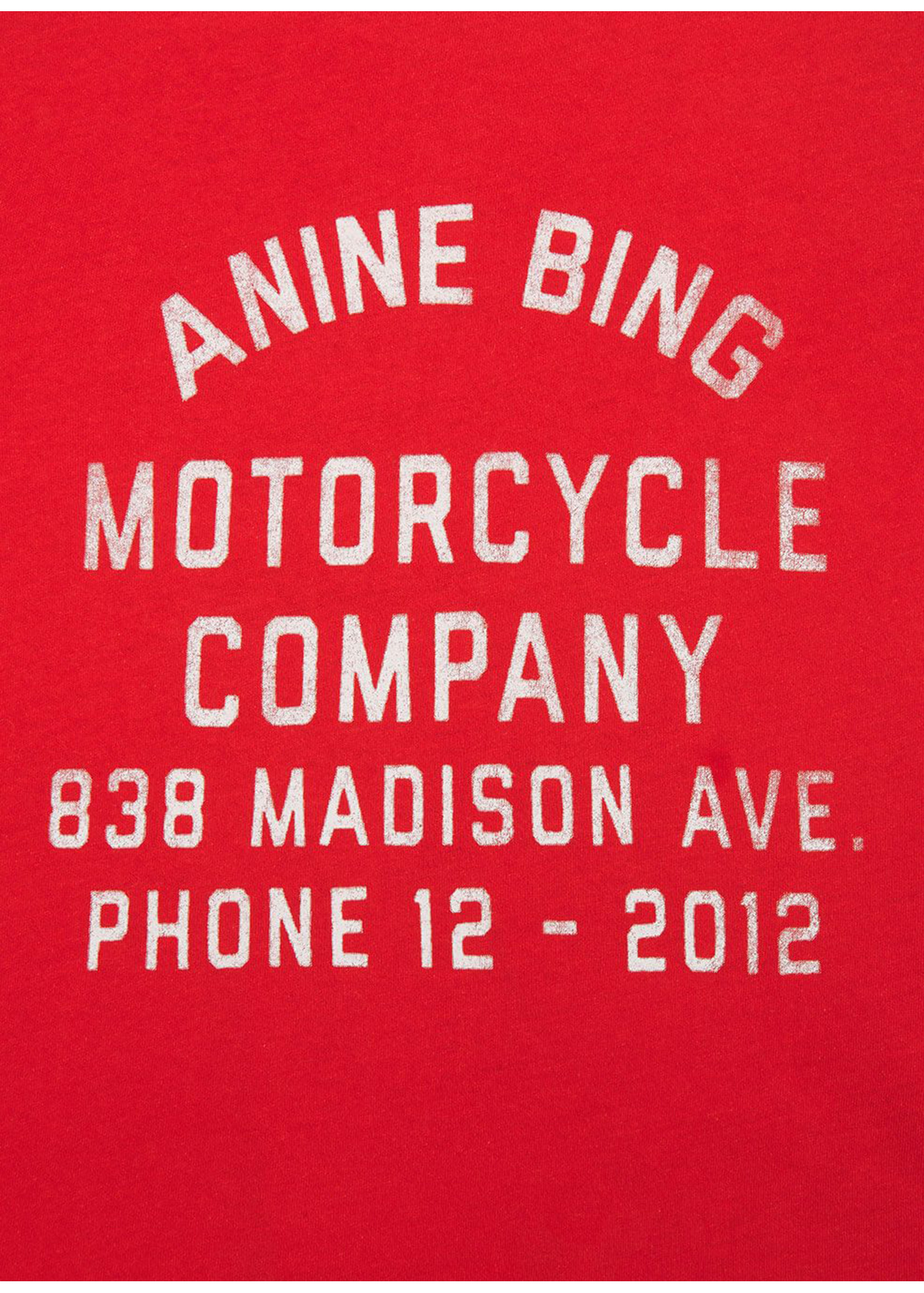 Anine Bing Levy Tee Motorcycle Club Red