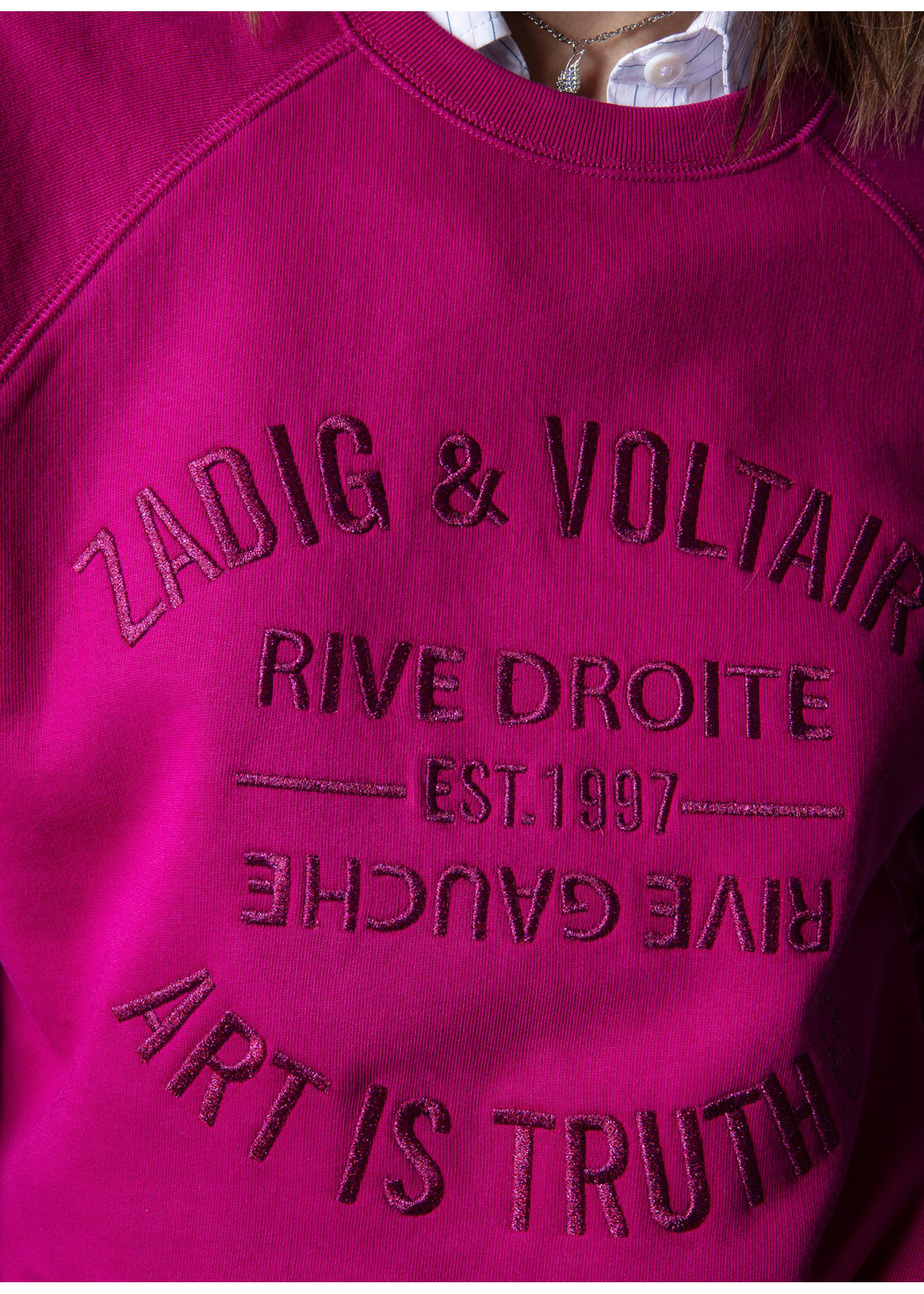 Zadig & Voltaire Upper Blason Brode Cyclamen