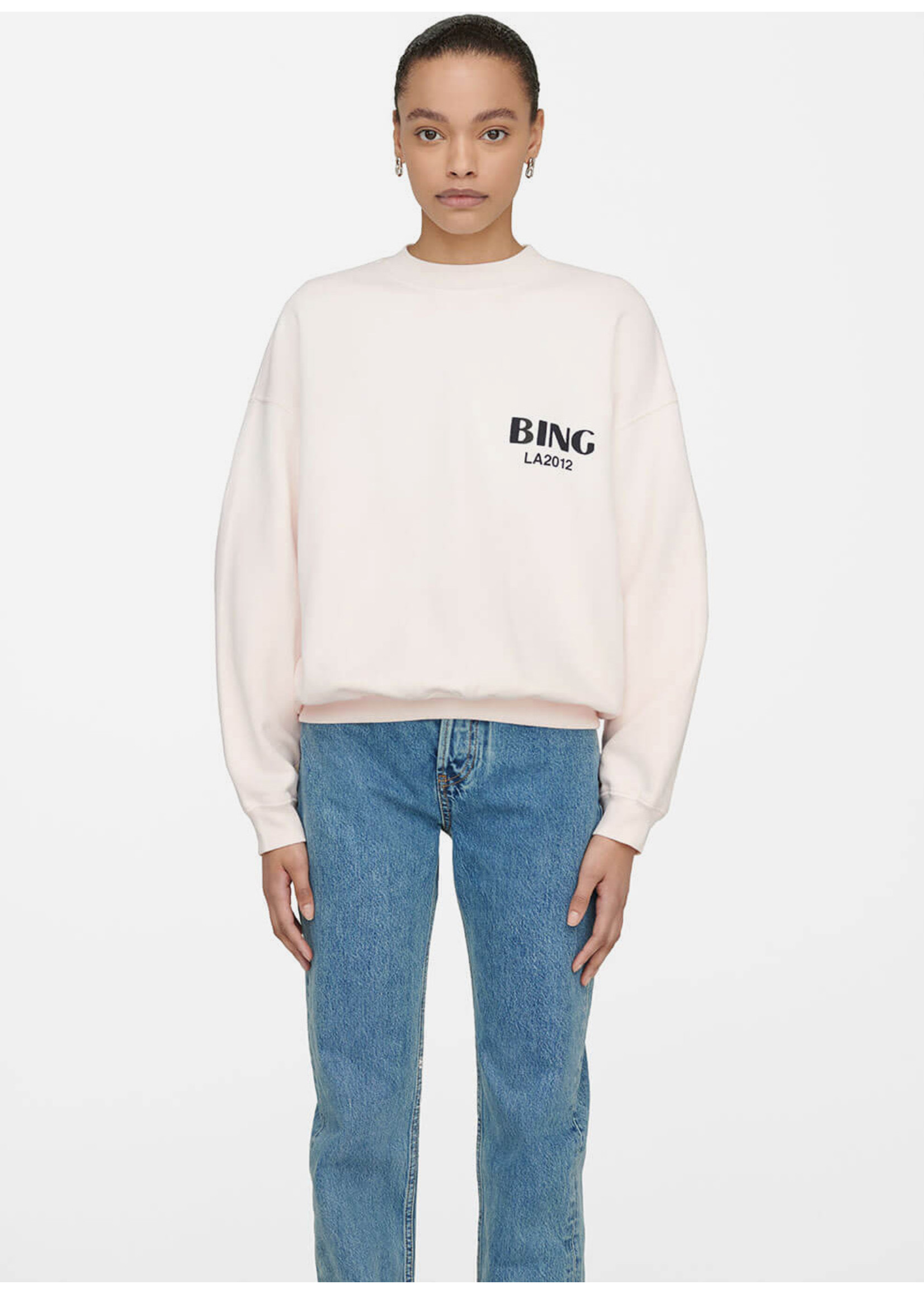 Anine Bing Jaci Sweatshirt Bing LA Washed Pink