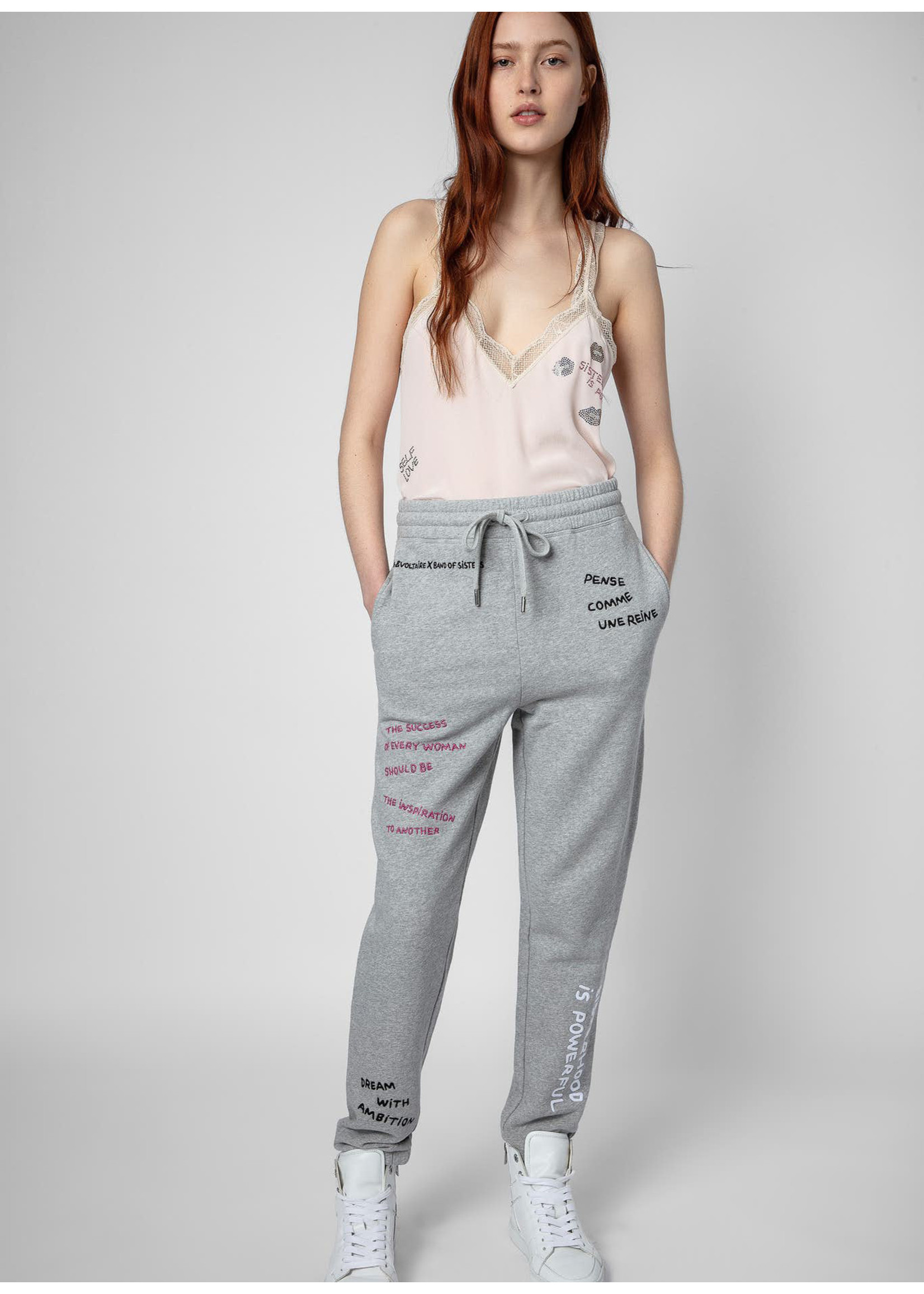 Zadig & Voltaire Sofia Band Of Sisters Pants Gris Chine