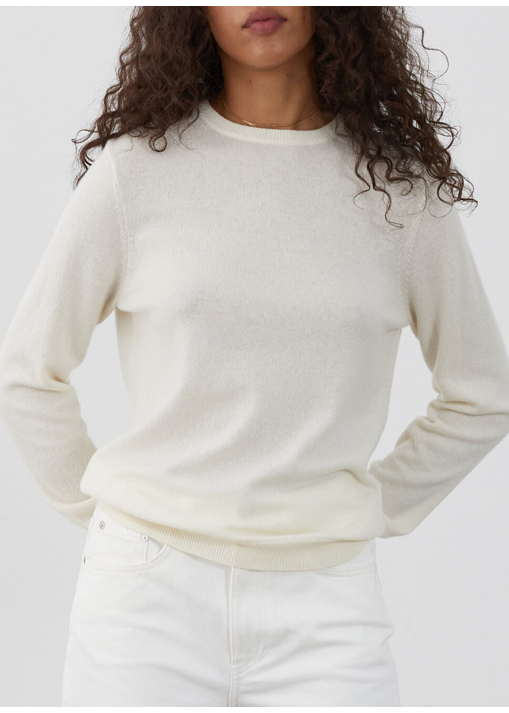 People's Republic of Cashmere Womens Roundneck White