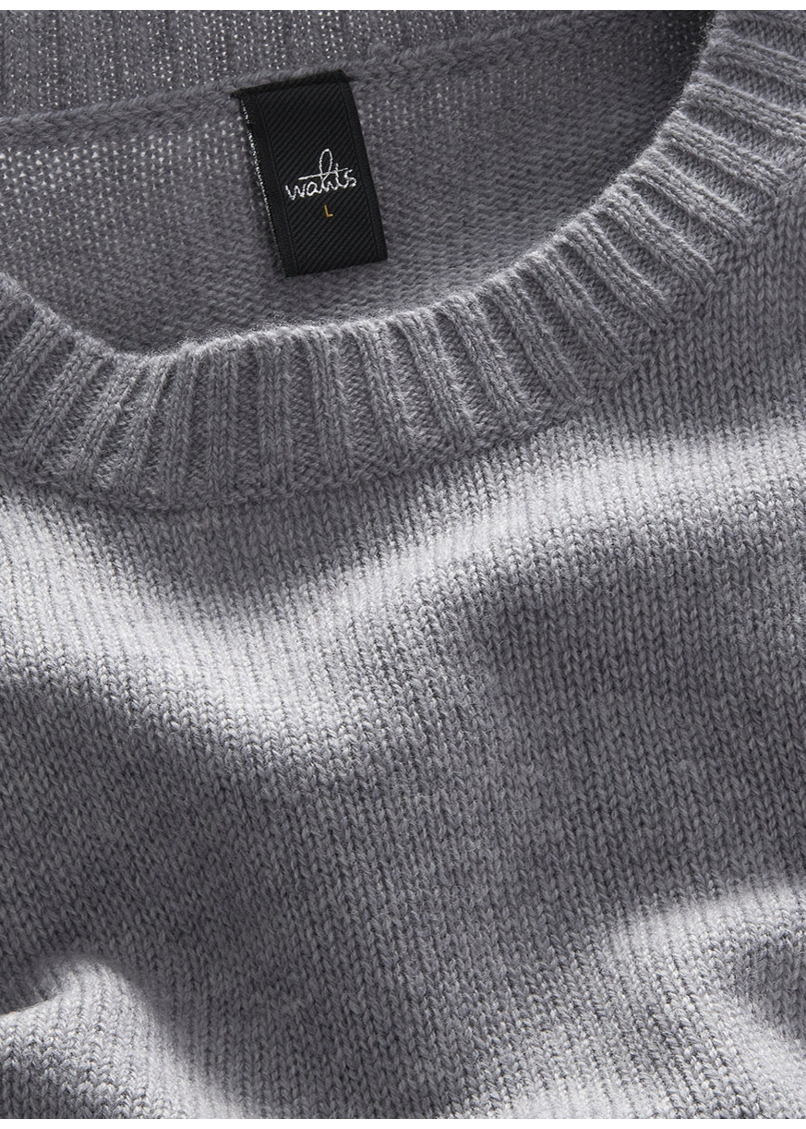 Wahts Powell Merino Cashmere Sweater Mid Grey