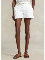 Ralph Lauren Chino Short Flat Front Cotton Twill White