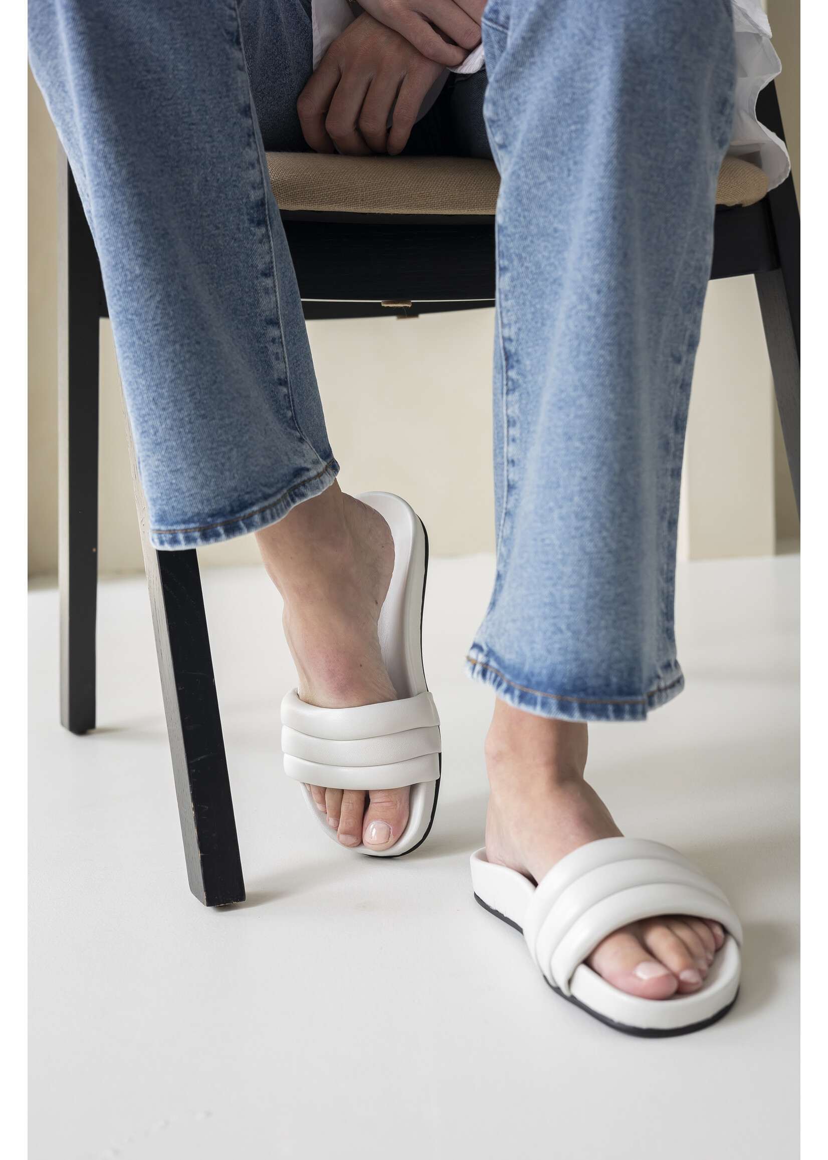 De Nimes Moon Slipper Off White