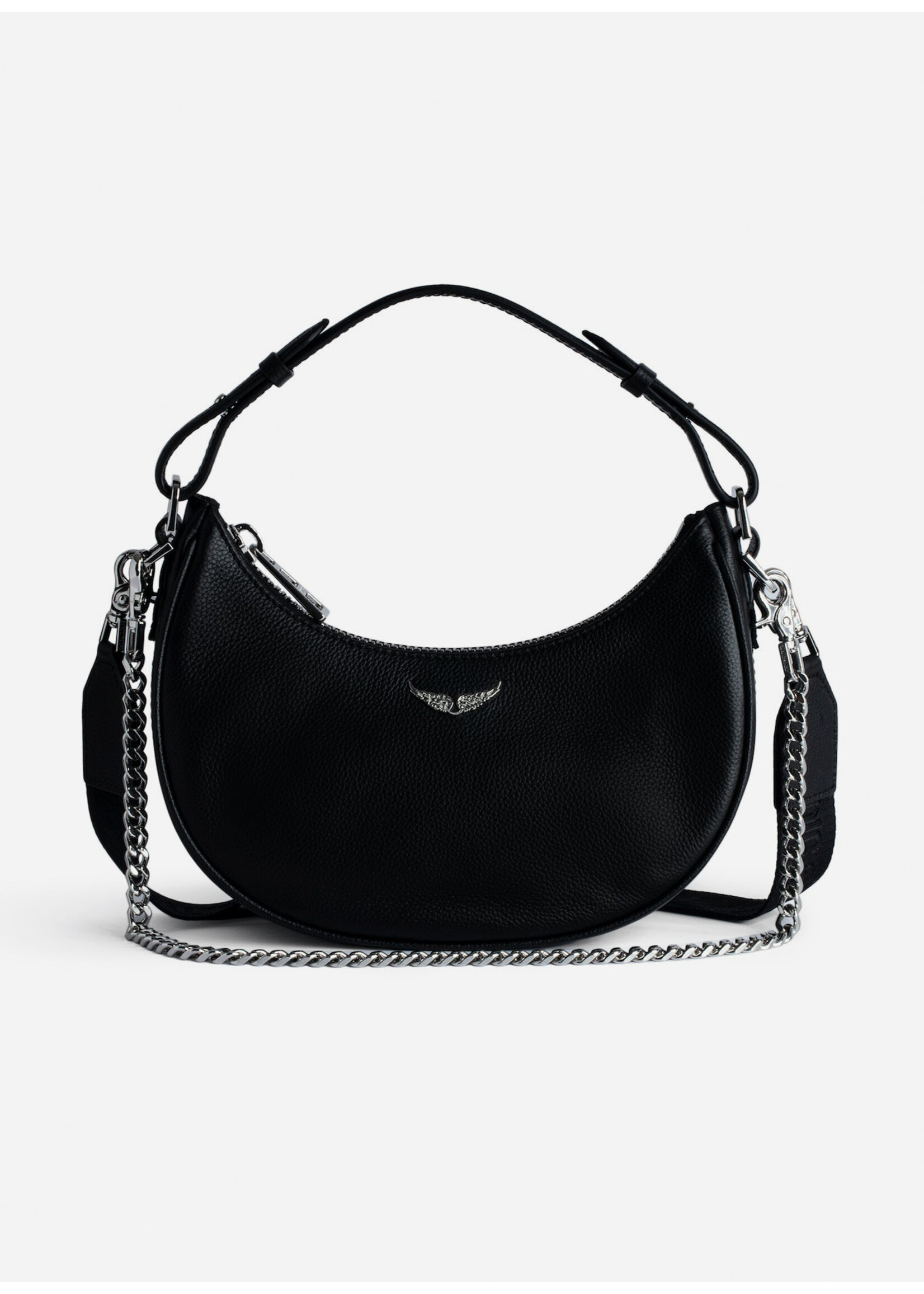 Zadig & Voltaire Rocky Grained Leather Noir