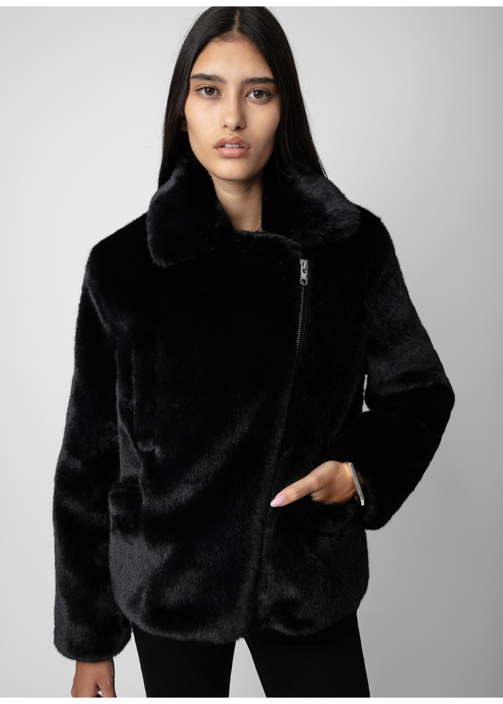 Zadig & Voltaire Freeze Color Coat Black