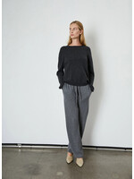 People's Republic of Cashmere Women's Boxy O-Neck Dark Grey