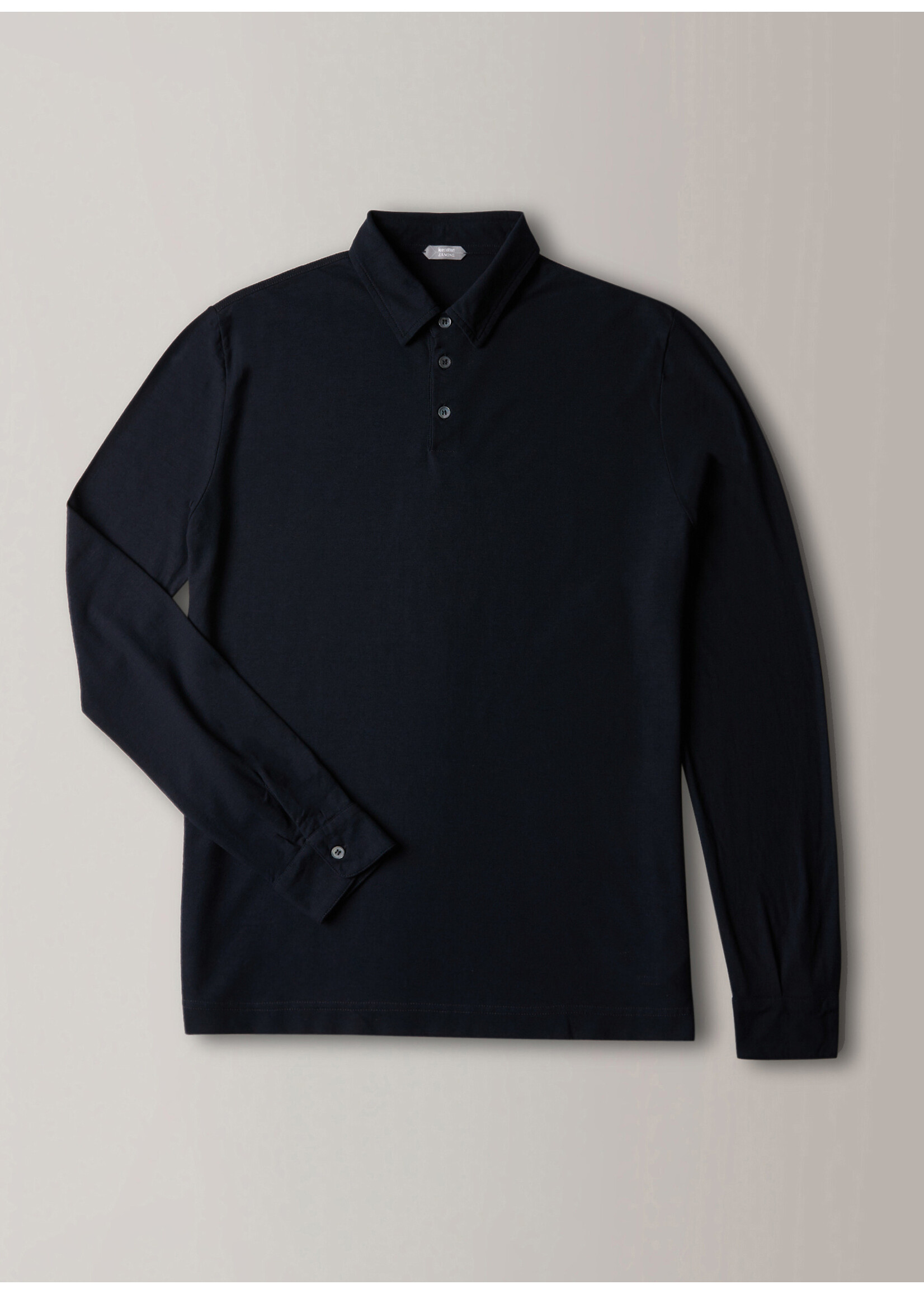 Zanone Polo Long Sleeve Blue Navy