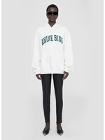 Anine Bing Harvey Sweatshirt Ivory With Dark Sage