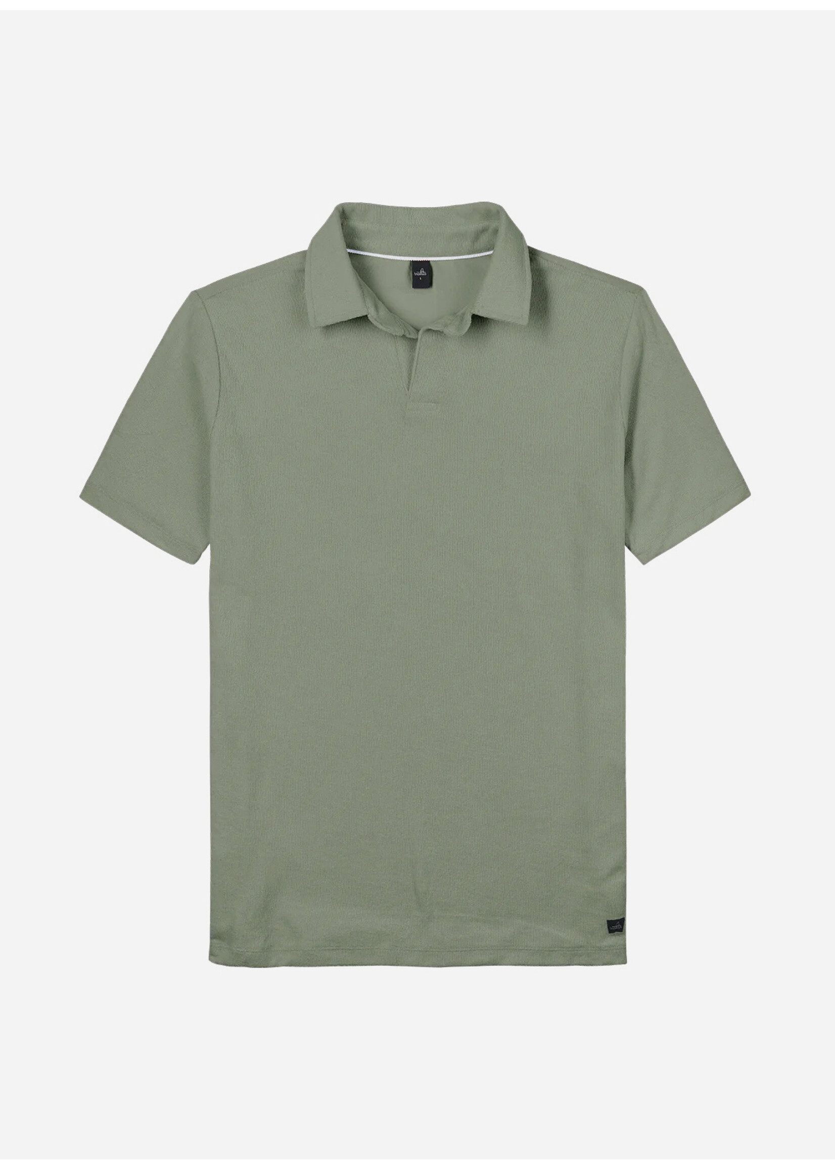 Wahts Wright Toweling Retro Poloshirt Sage Green