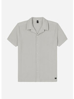 Wahts Amos Retro Towelling Shirt Light Grey