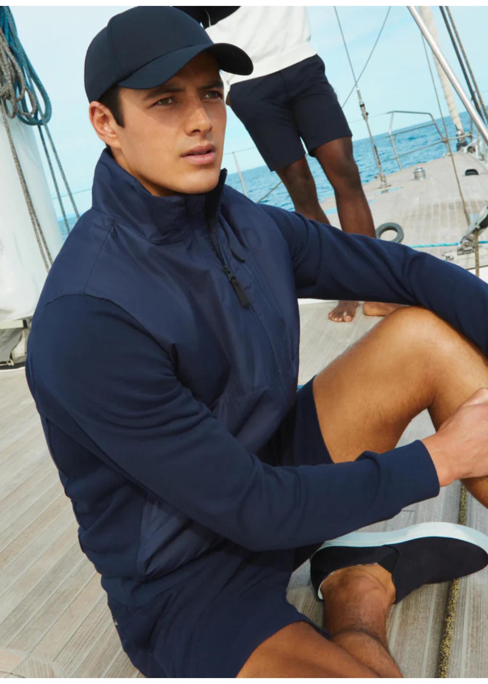 Wahts Ridley Luxury Sweat Jacket Navy Blue